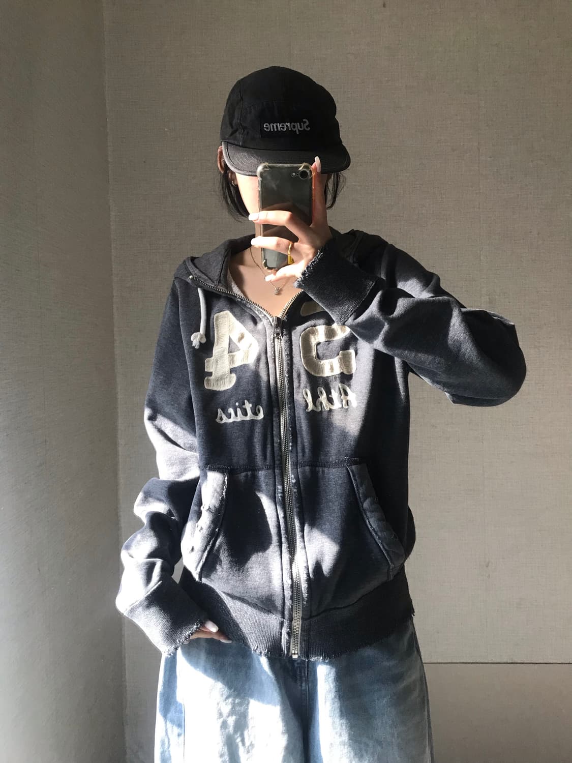 아베크롬비 그레이 후드집업 상품이미지1