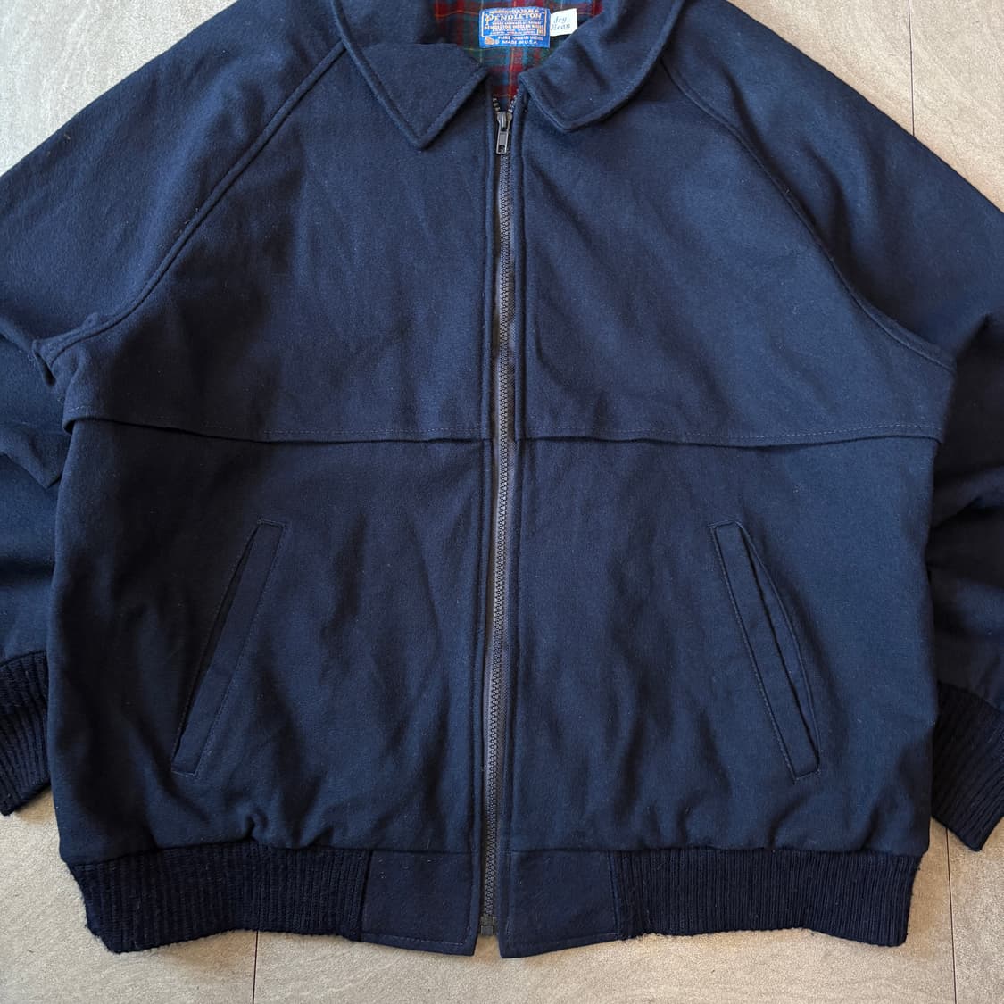 90년대 미국 생산 펜들턴 네이비 울 블루종 자켓 상품이미지3