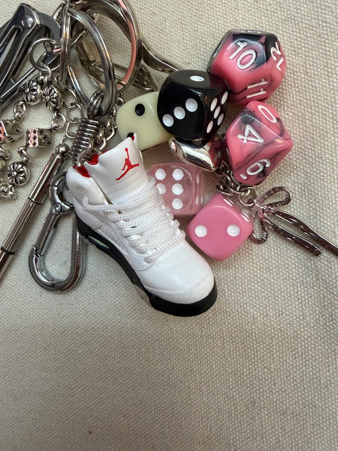 Pink & Black Dice Street Keyring 상품이미지3