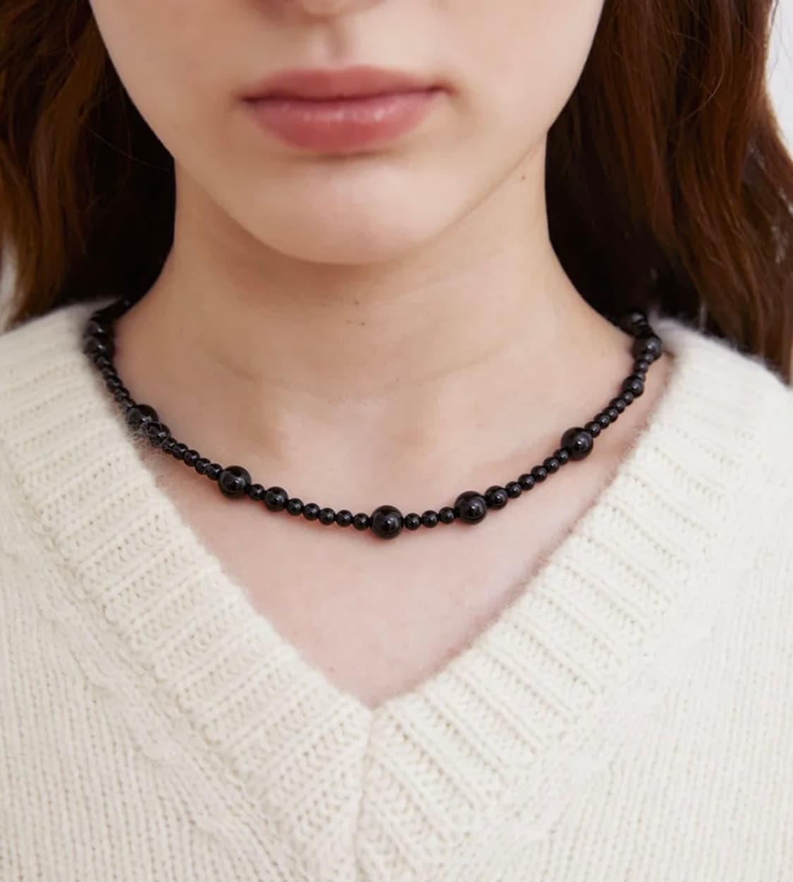 할렌 black onyx mix necklace (새상품) 상품이미지1
