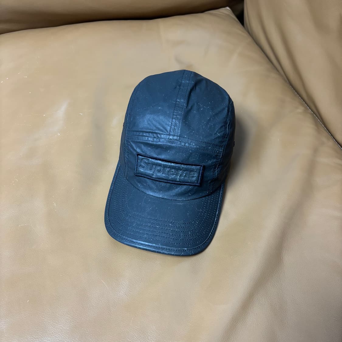 슈프림 캠프캡 모자 박스로고 리플렉티브 스페클 블랙 상품이미지1