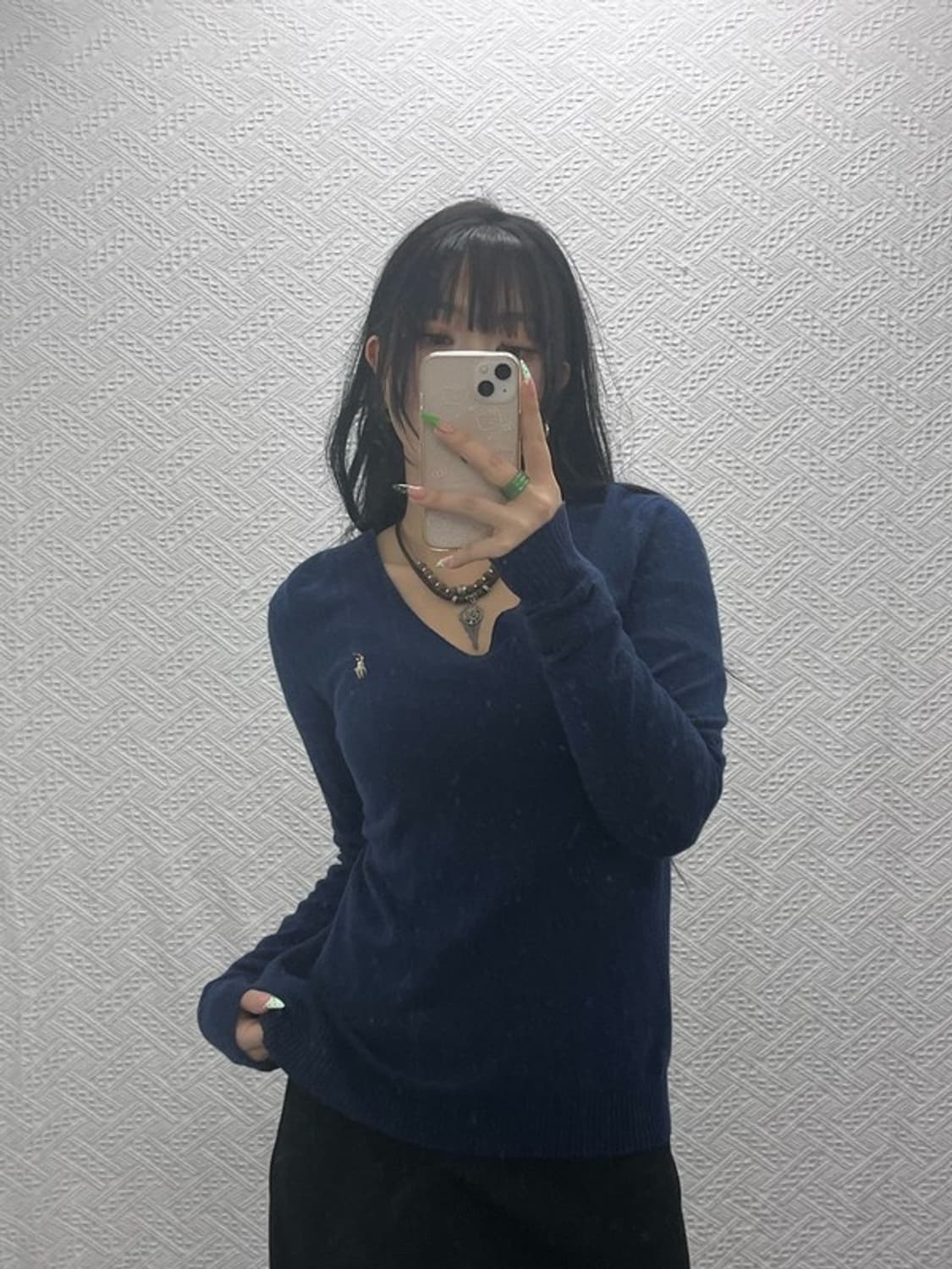 폴로 랄프로렌 캐주얼 여리핏 메리노울 브이넥 니트 L C08883 상품이미지2