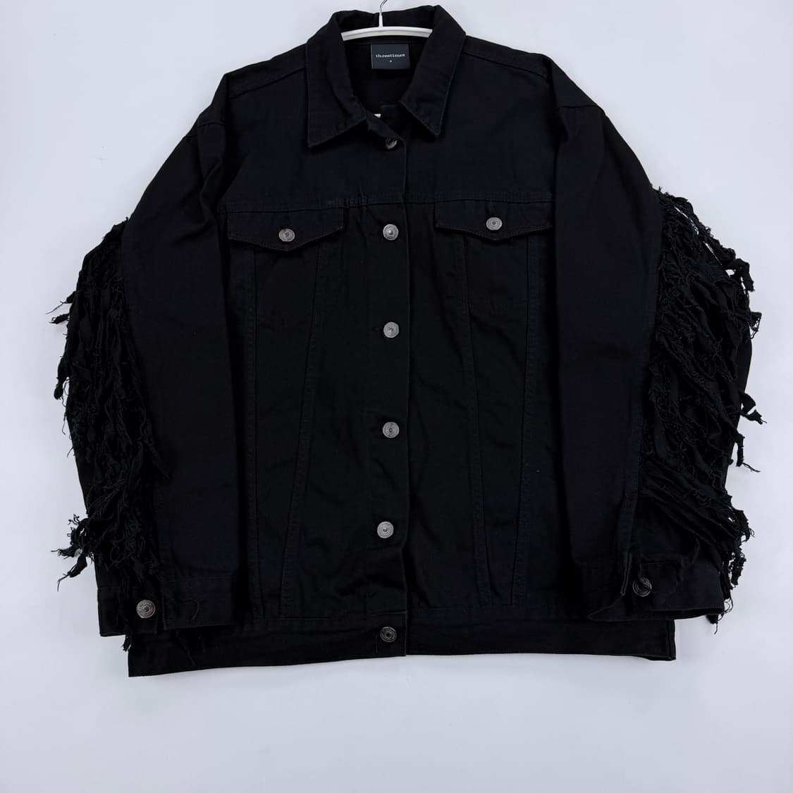 쓰리타임즈 프런지 데님자켓 상품이미지1