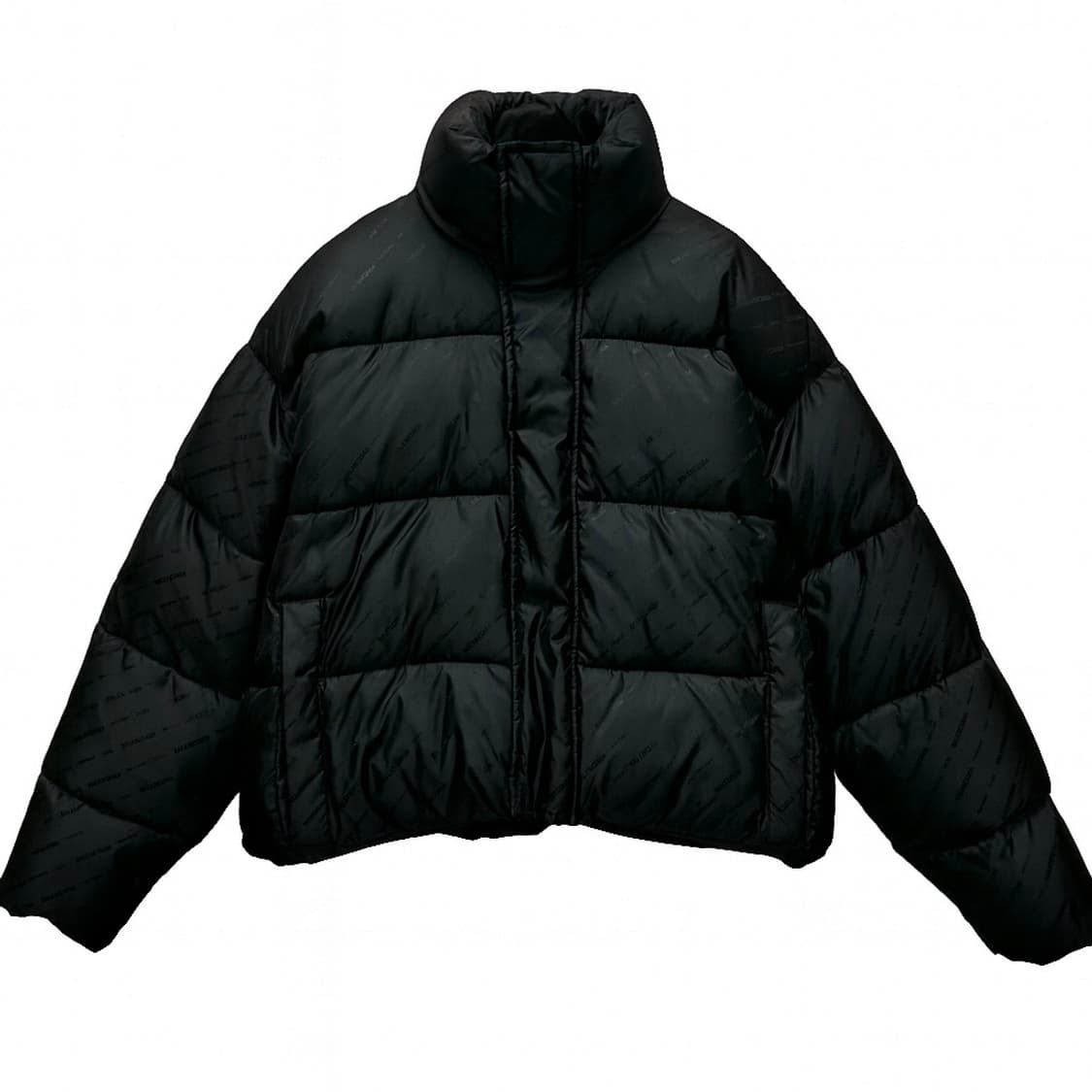 발렌시아가 올오버 BB 로고 패딩 재킷 (여성 크롭 오버핏)  상품이미지1