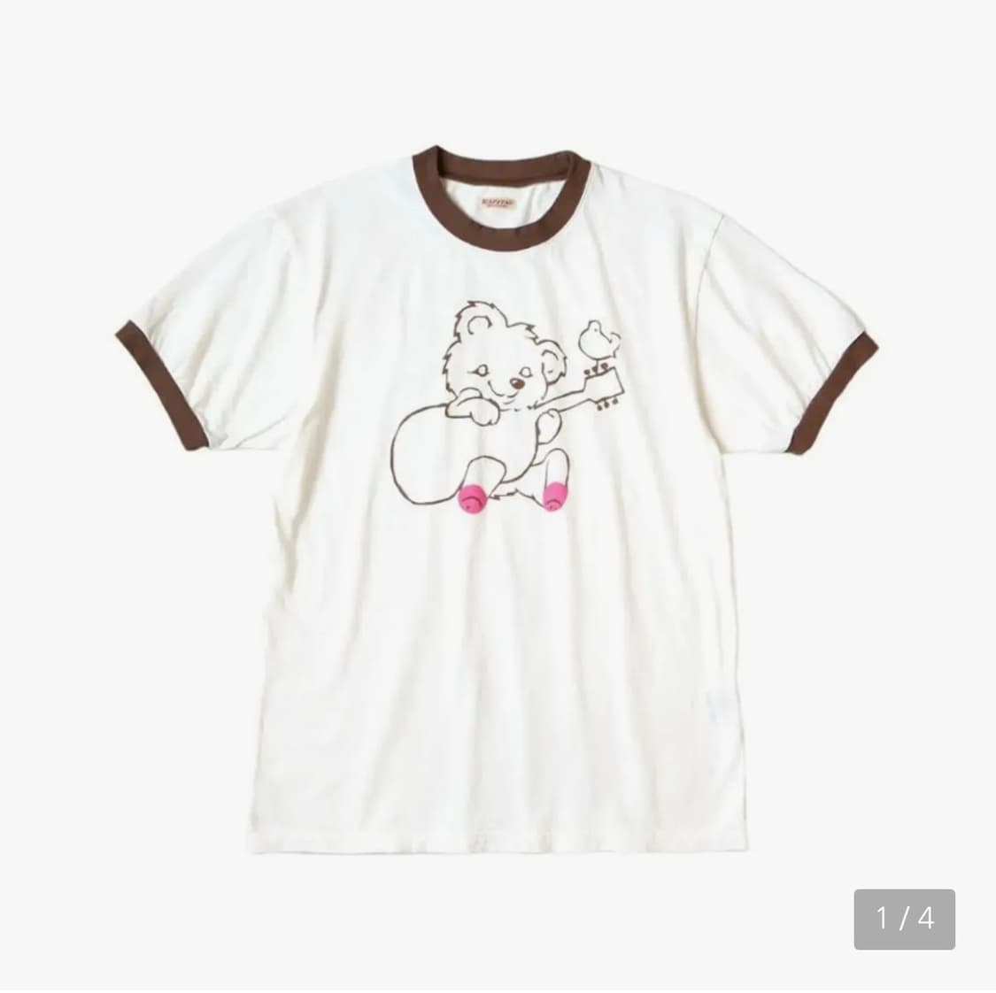 캐피탈링거 티셔츠 베어 브라운 4사이즈 (새상품) 상품이미지1