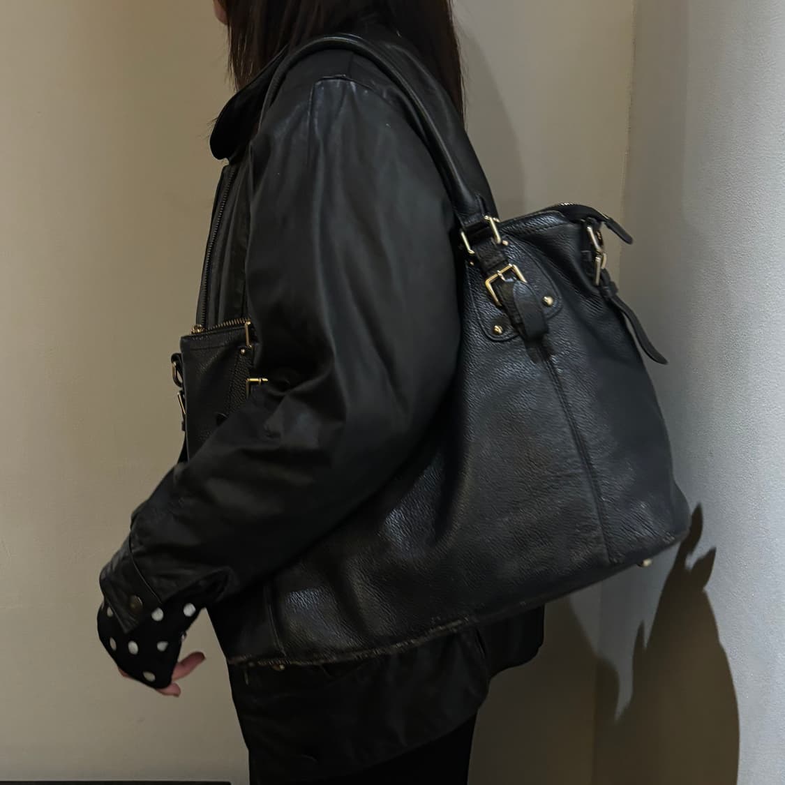 vtg cowhide buckle bag 상품이미지1