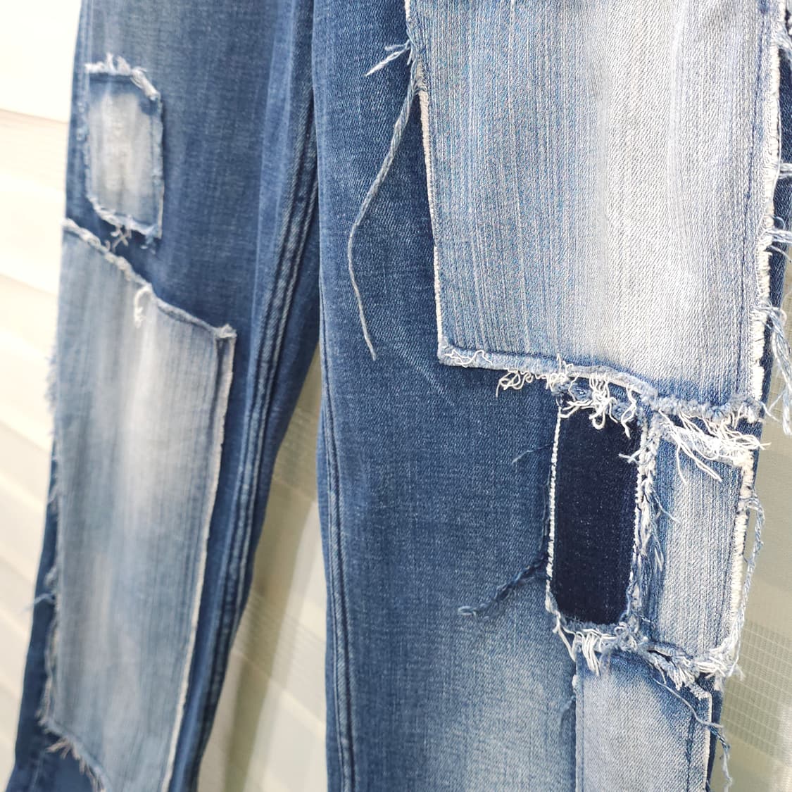 일본 CEPO 패치워크 데님팬츠- 우먼S 상품이미지5