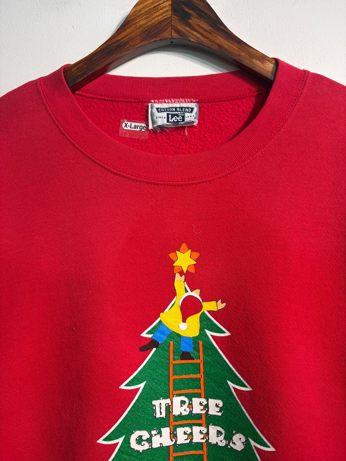 90‘s Lee 리 크리스마스 스웻셔츠 2XL 어글리니트 상품이미지4