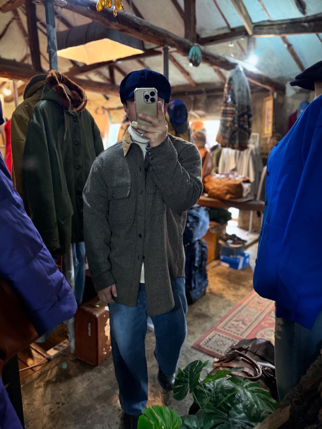 80-90‘s Woolrich Courduroy Collar Shirt 상품이미지8