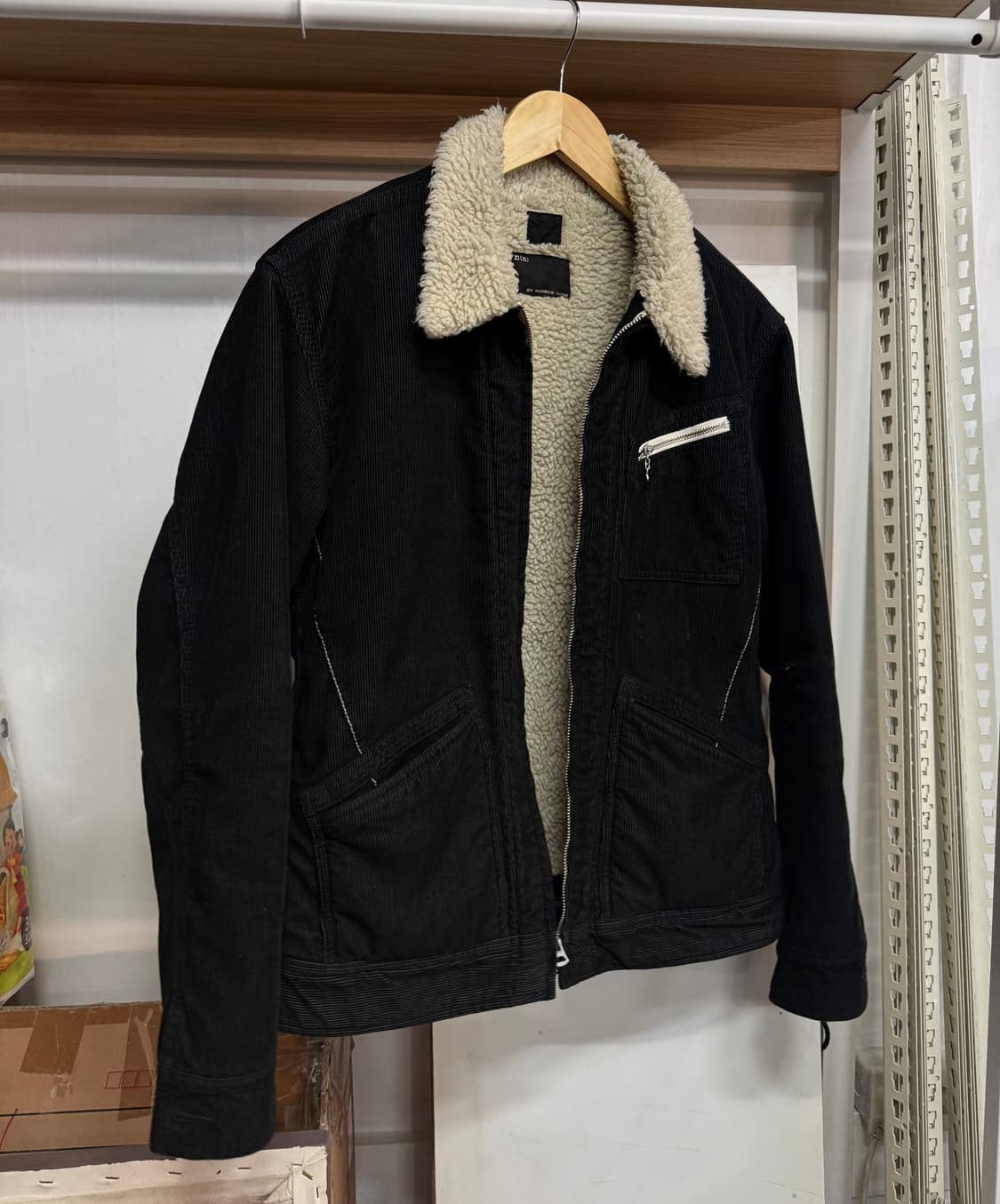 넘버나인x Lee 투웨이 보아 양털 자켓 상품이미지1