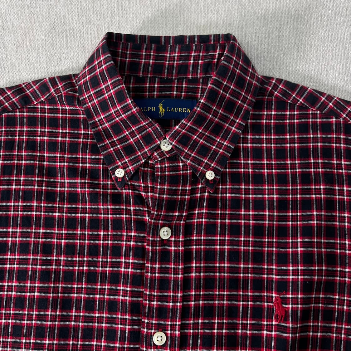 100 폴로랄프로렌 빈티지 체크 코튼 셔츠 상품이미지2