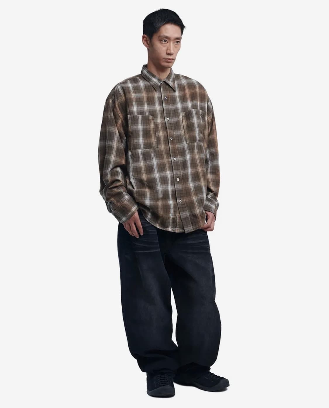 노매뉴얼 O.D CHECK SHIRT 브라운 상품이미지3