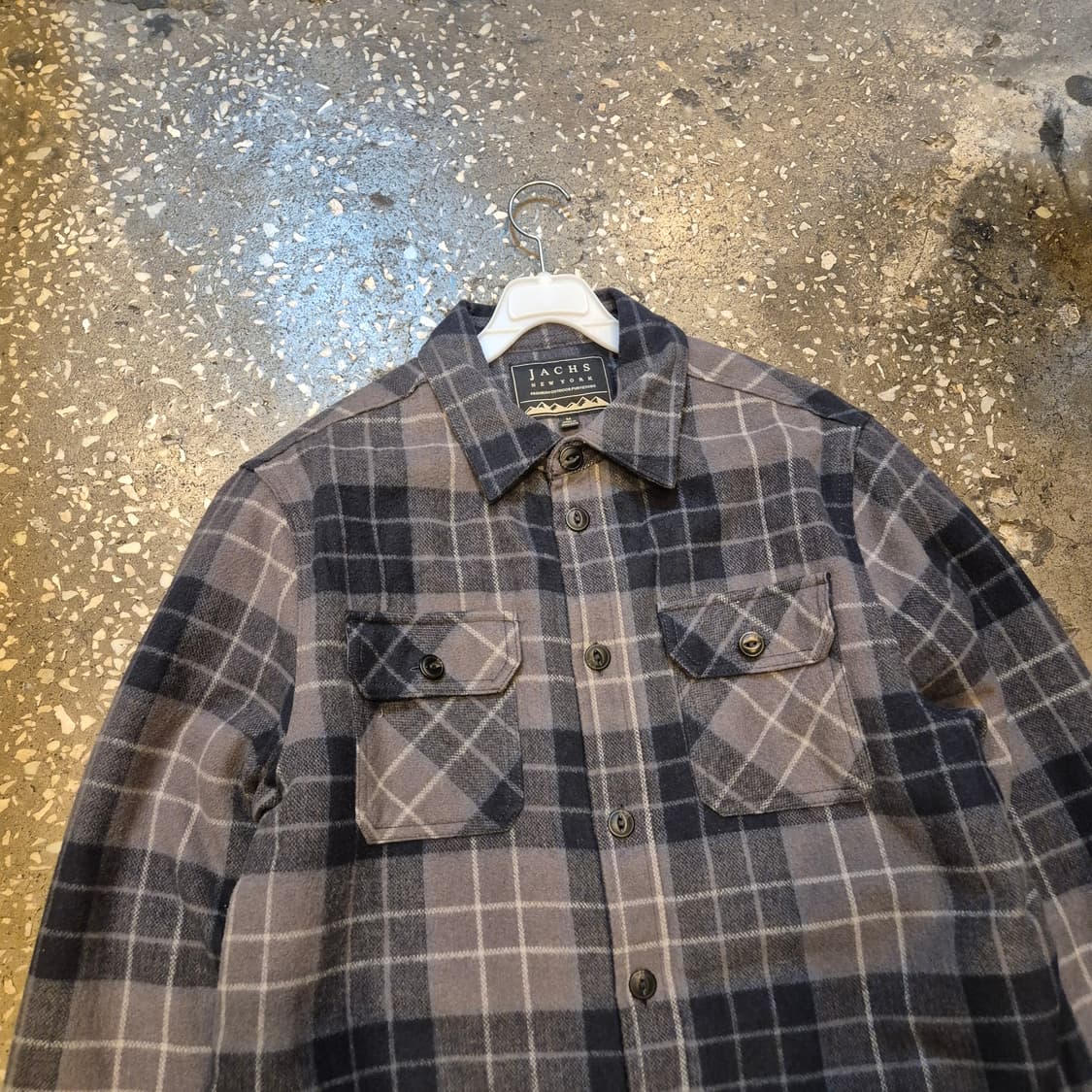 M 안감털배색 체크자켓 상품이미지7