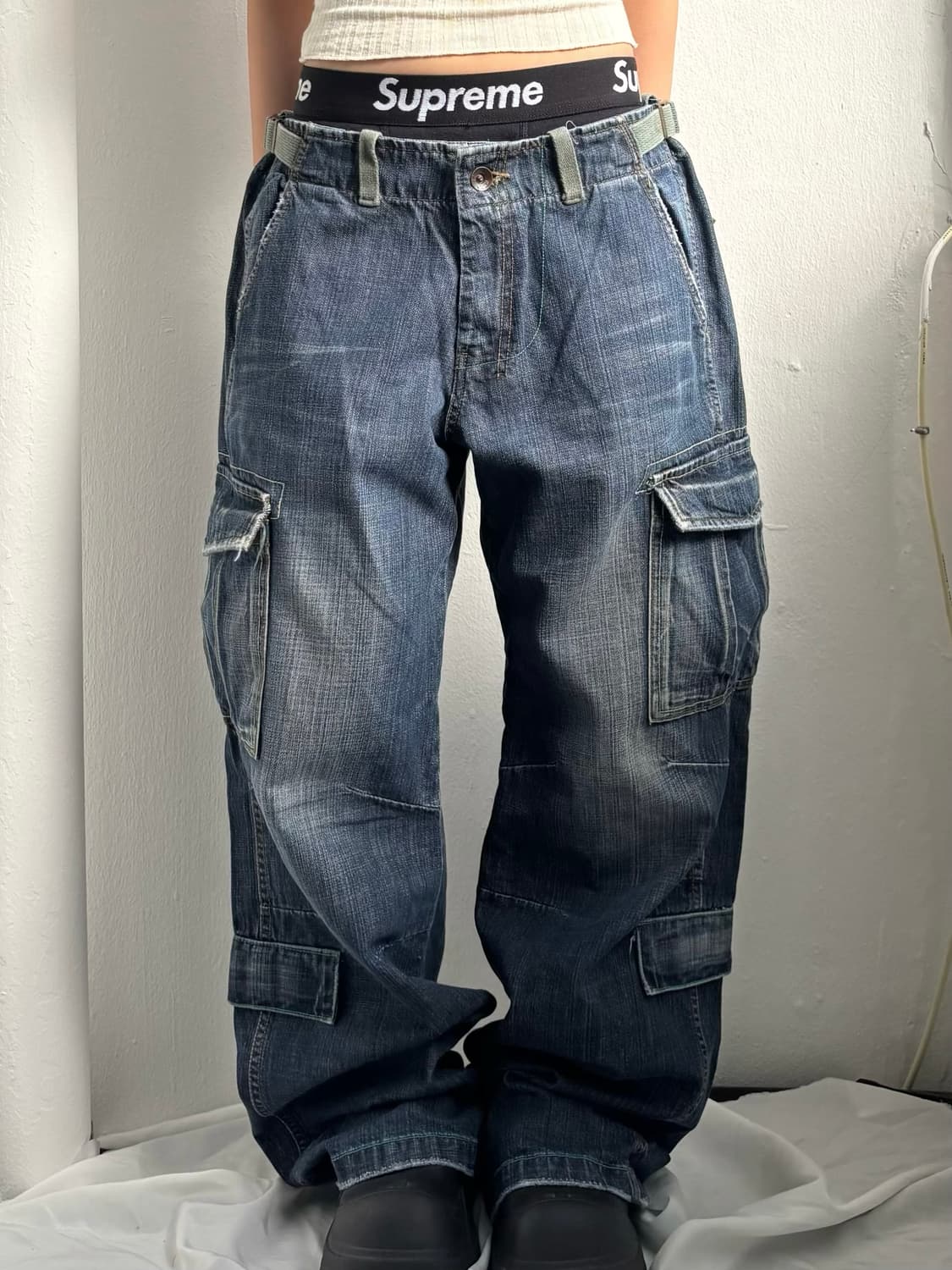 Vintage Denim Cargo Pants 상품이미지2