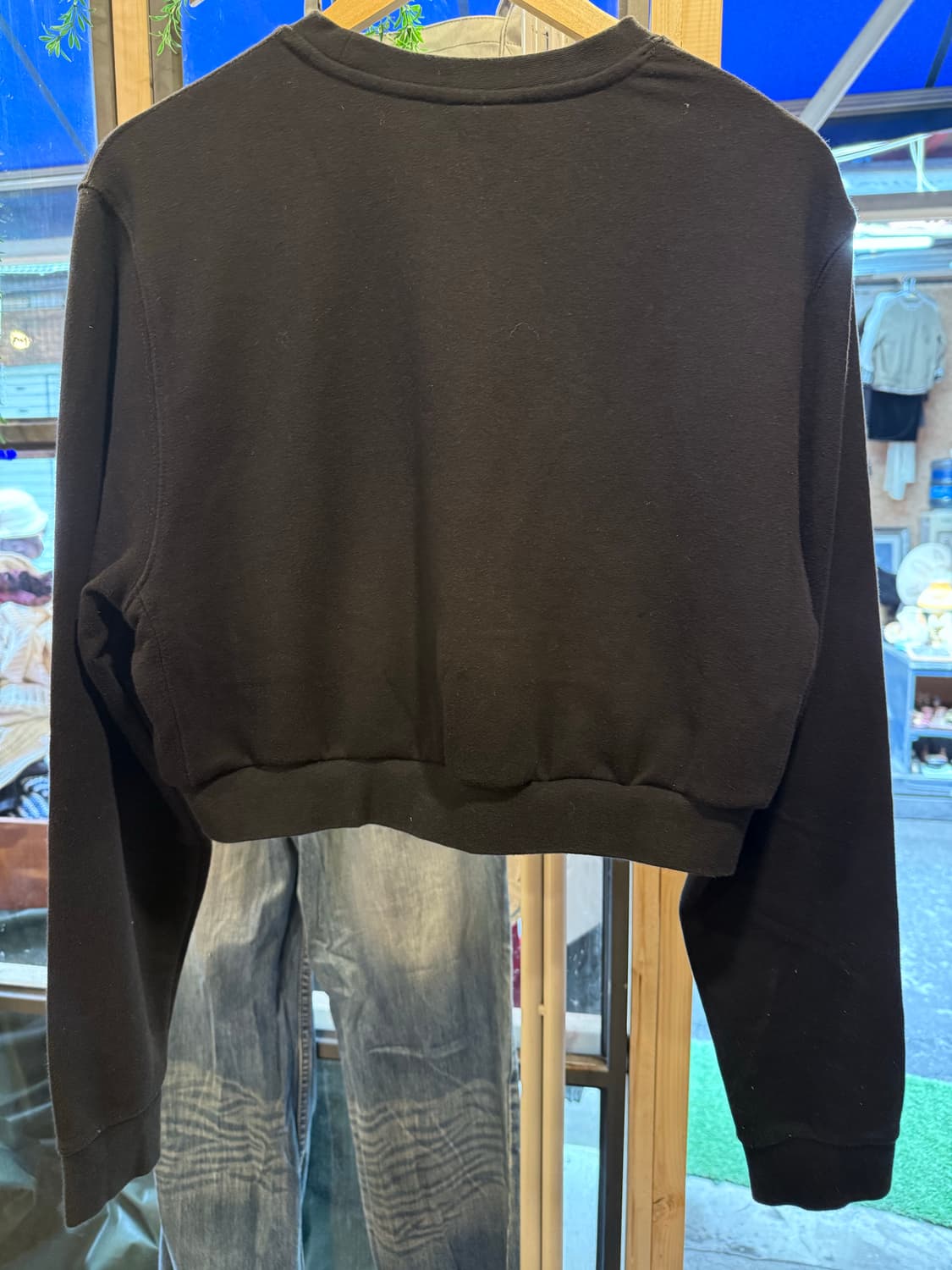 나이키 블랙 크롭 맨투맨 상품이미지3