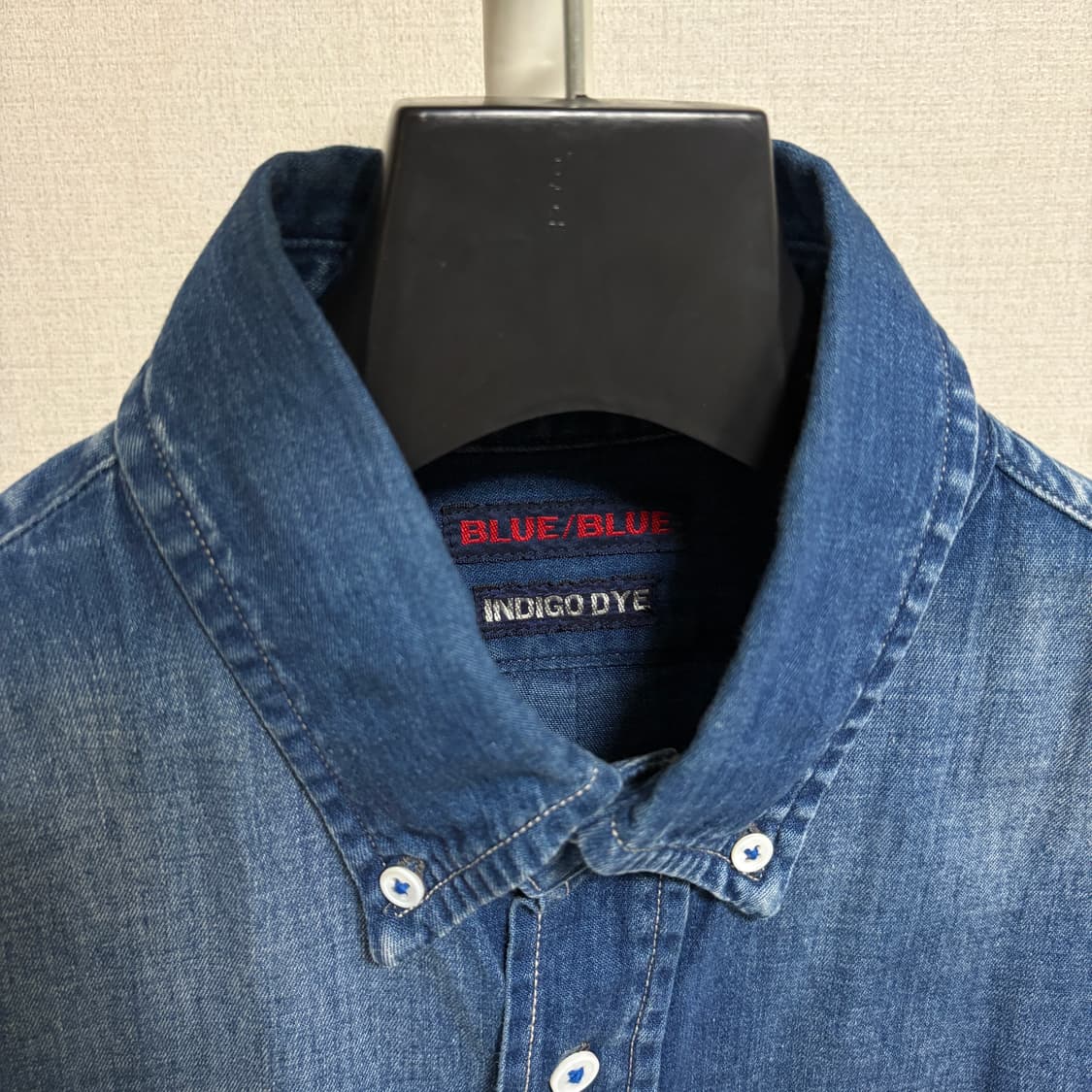 블루블루 인디고 다이 워시드 데님셔츠 / 블루, 3 상품이미지4