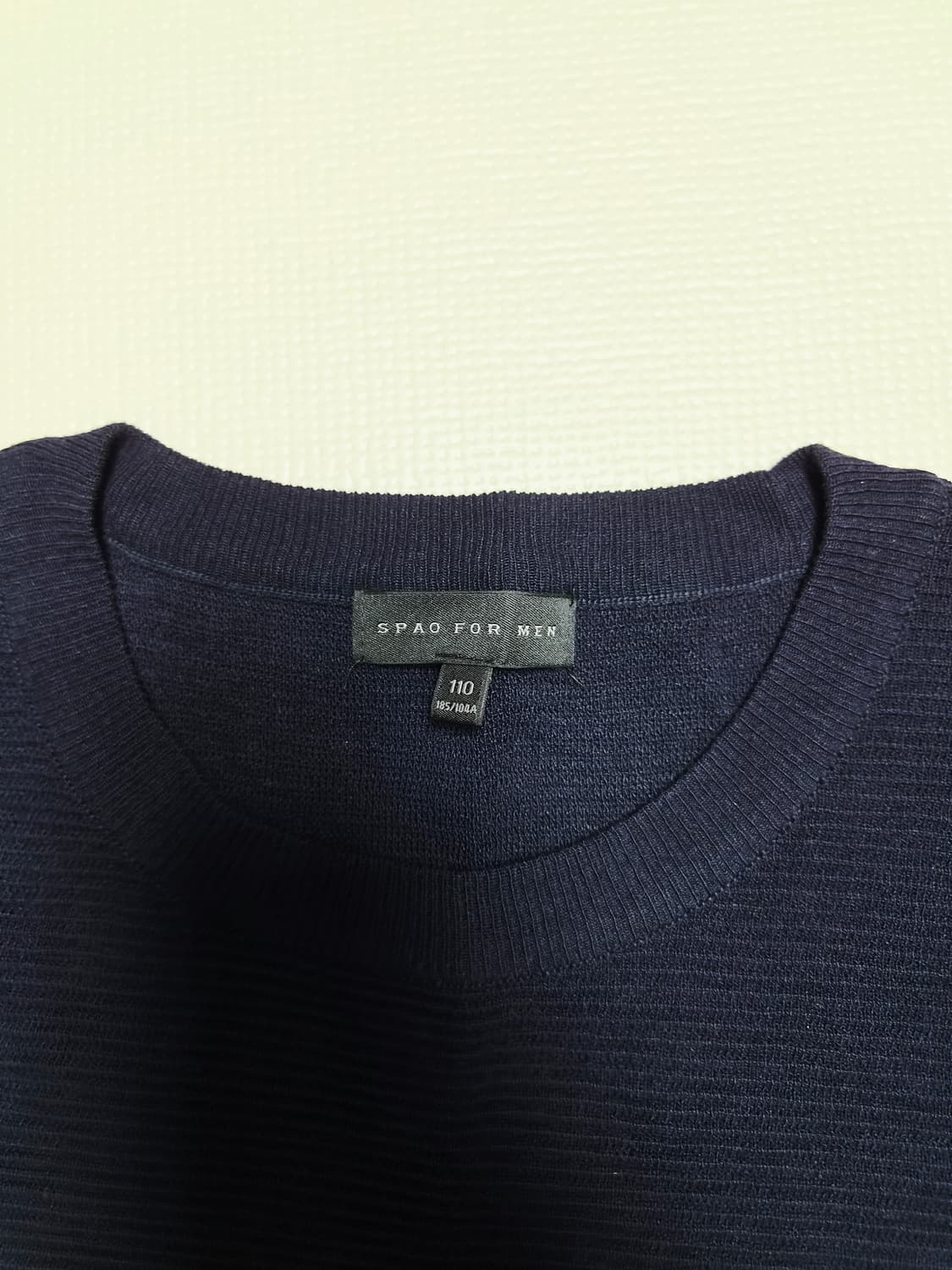 스파오포맨  SPAO for men 라운드 반팔니트 110 네이비 상품이미지6