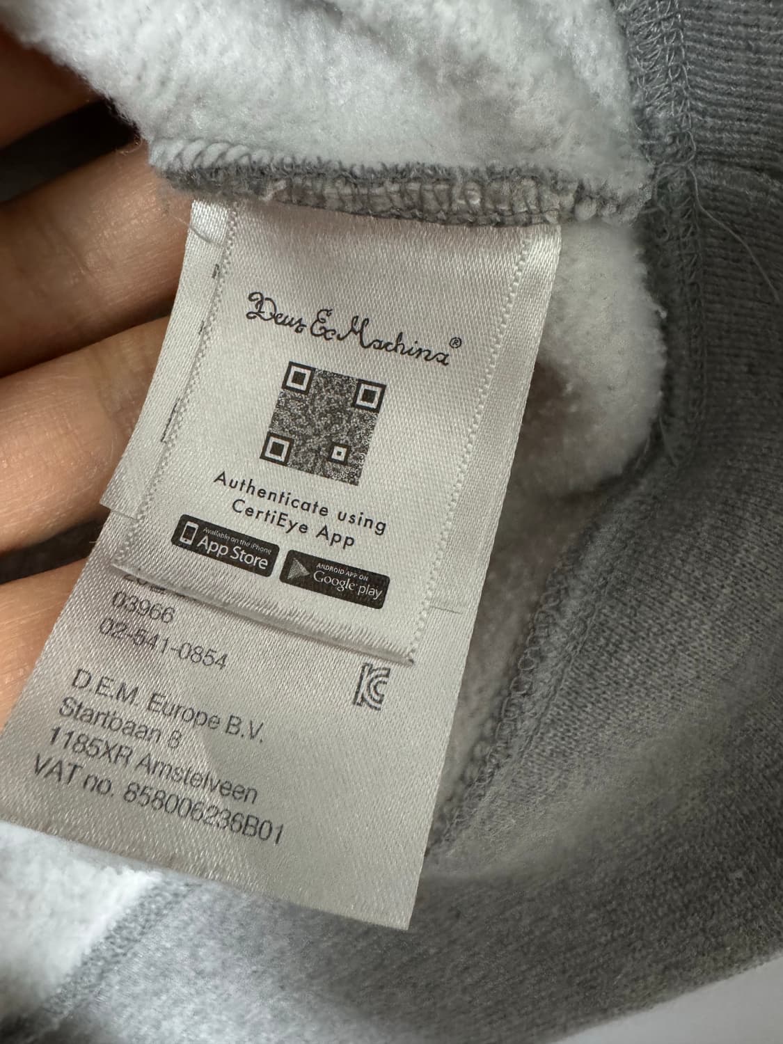 데우스 엑스 마키나 서울 후드티 M 그레이 상태최상 상품이미지4