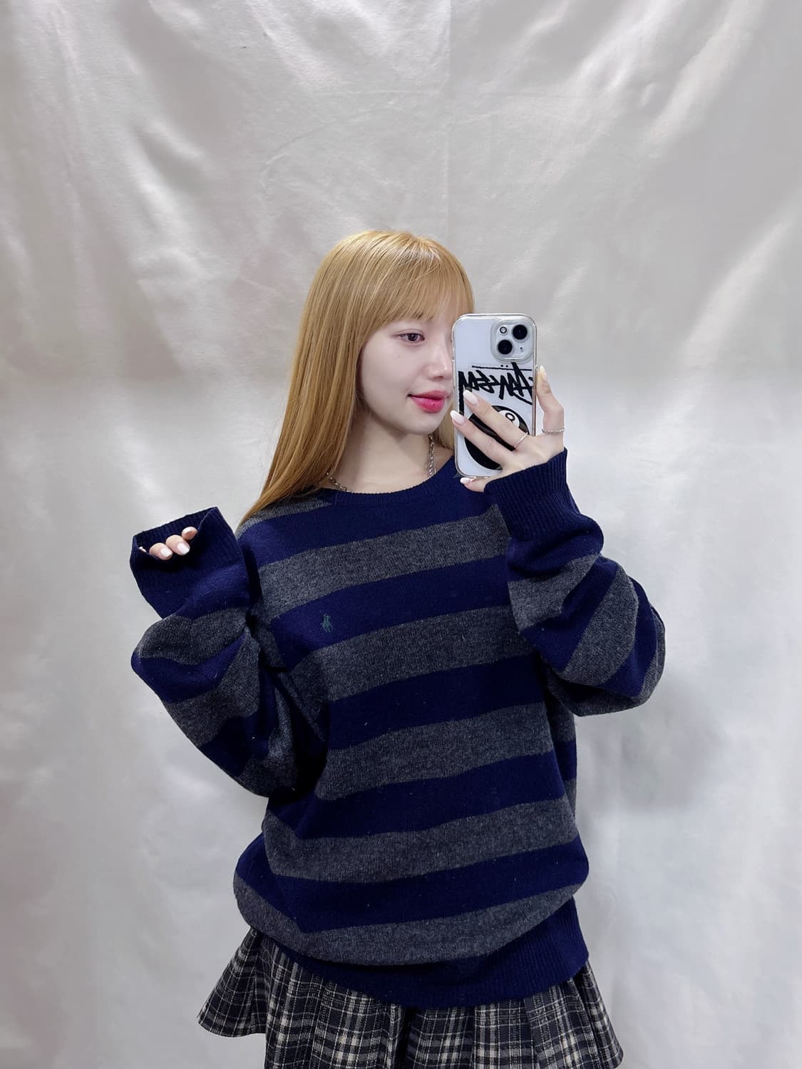 폴로 랄프로렌 그린포니 단가라 라운드 니트  상품이미지1