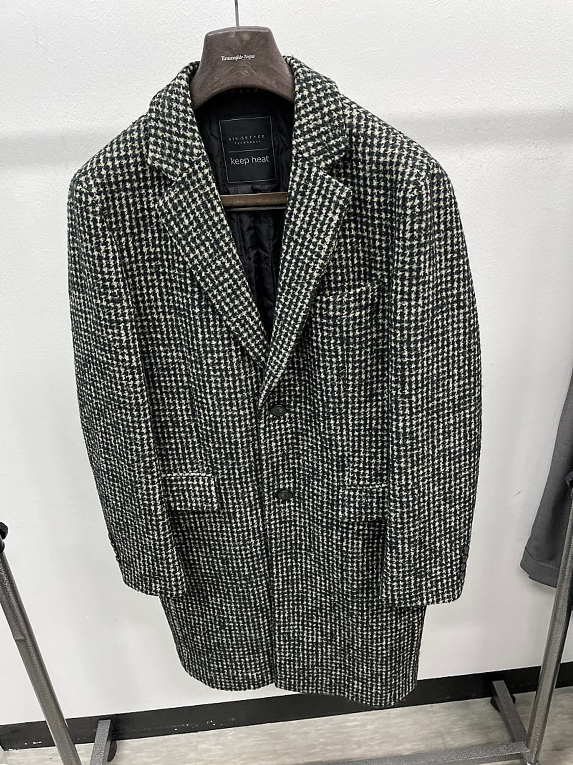 105) 마에스트로 딥그린 트위드 울코트  상품이미지2