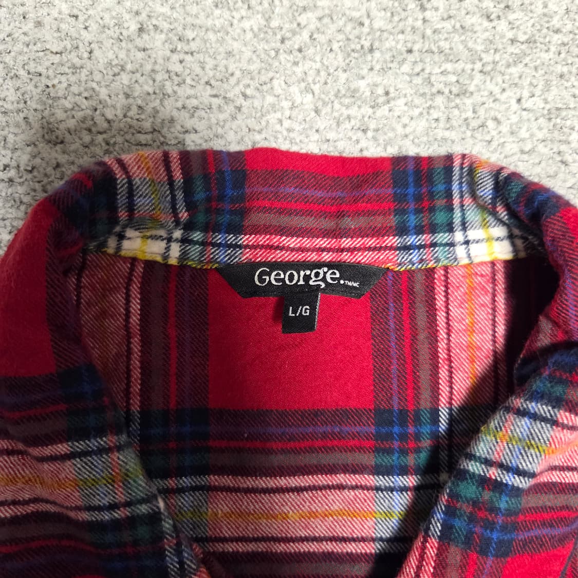 George 조지 플란넬 체크셔츠 L(100-105) 상품이미지3