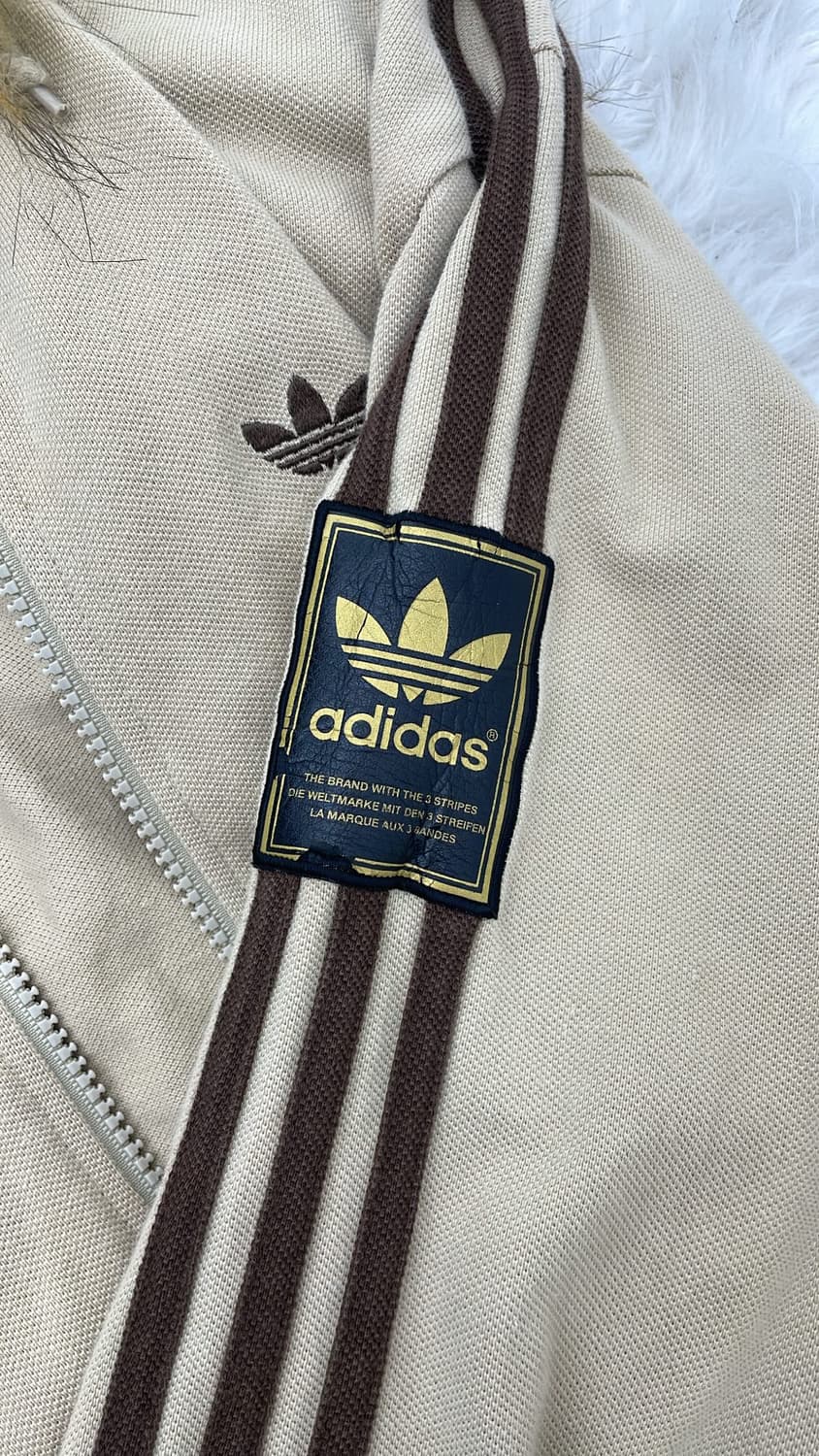 아디다스 90s 브라운 후드 퍼 와플 트랙탑 상품이미지4