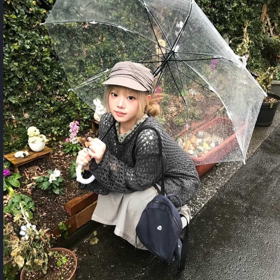 [2] 코이세이오 니트 차콜 HOLE KNIT 상품이미지6