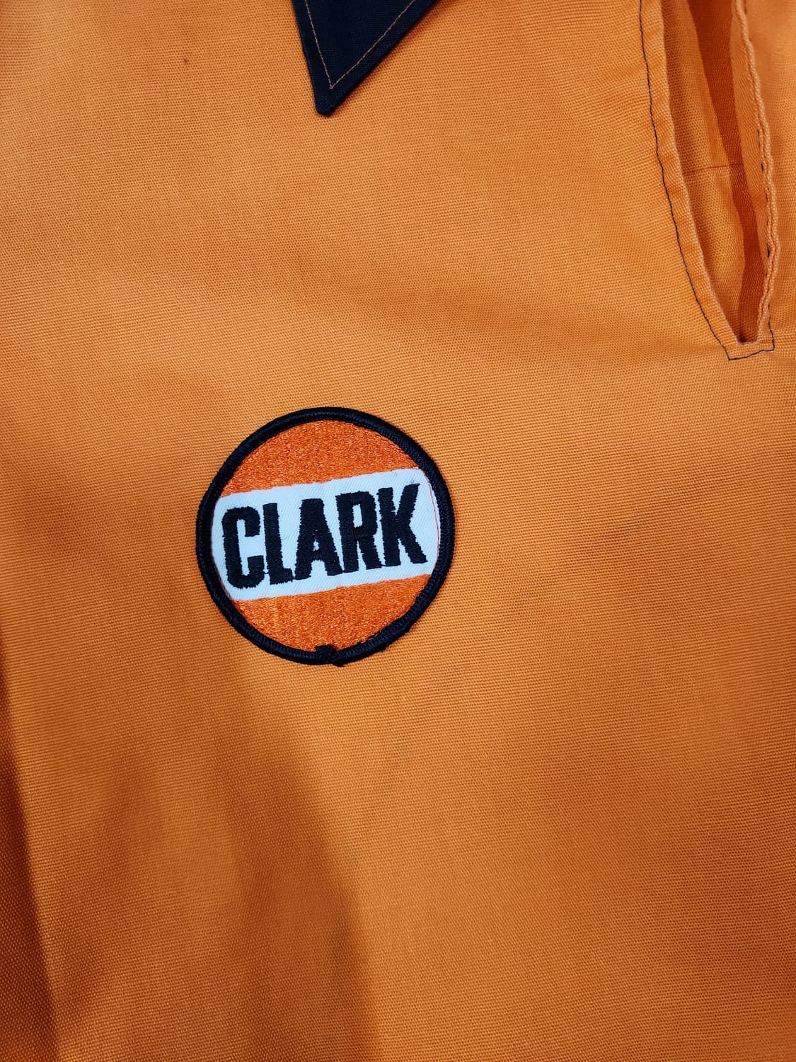 CLARK 오렌지 베이스볼 빈티지 하프 티셔츠 상품이미지4
