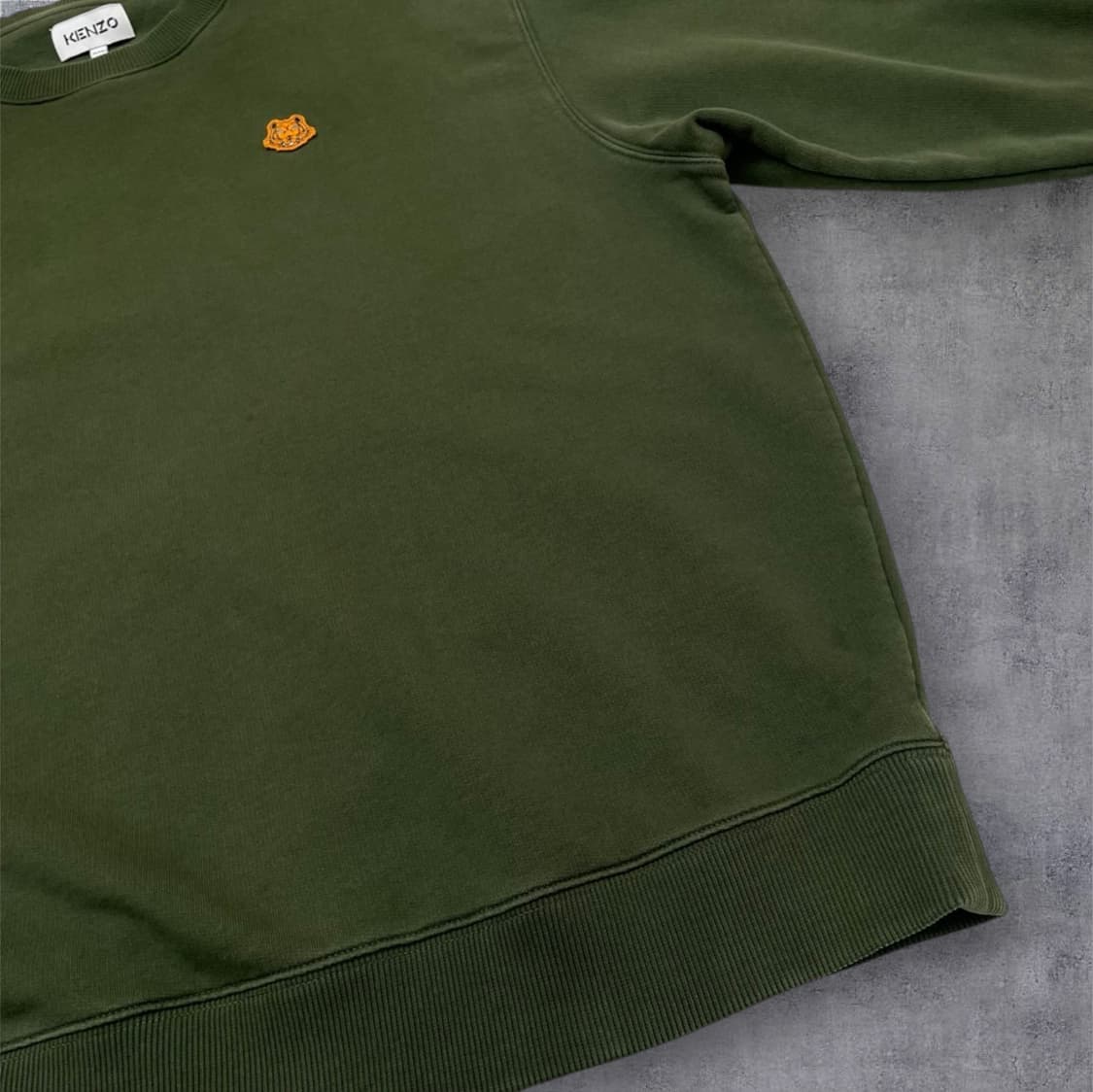 겐조 Kenzo 카키 타이거 크레스트 자수 맨투맨 2XL 상품이미지6