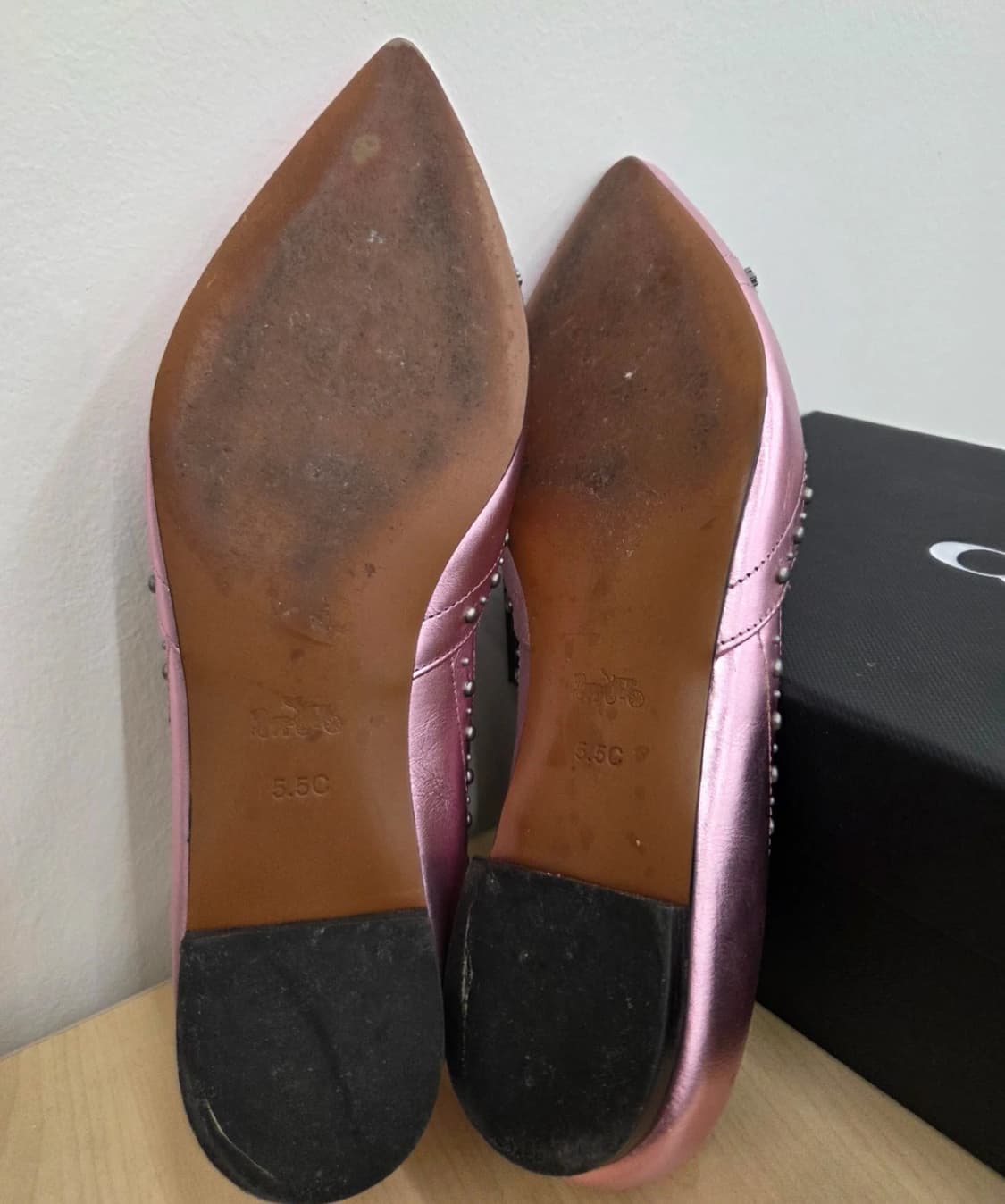 Coach 코치 발렌티나 플랫 핑크 5.5C 상품이미지4