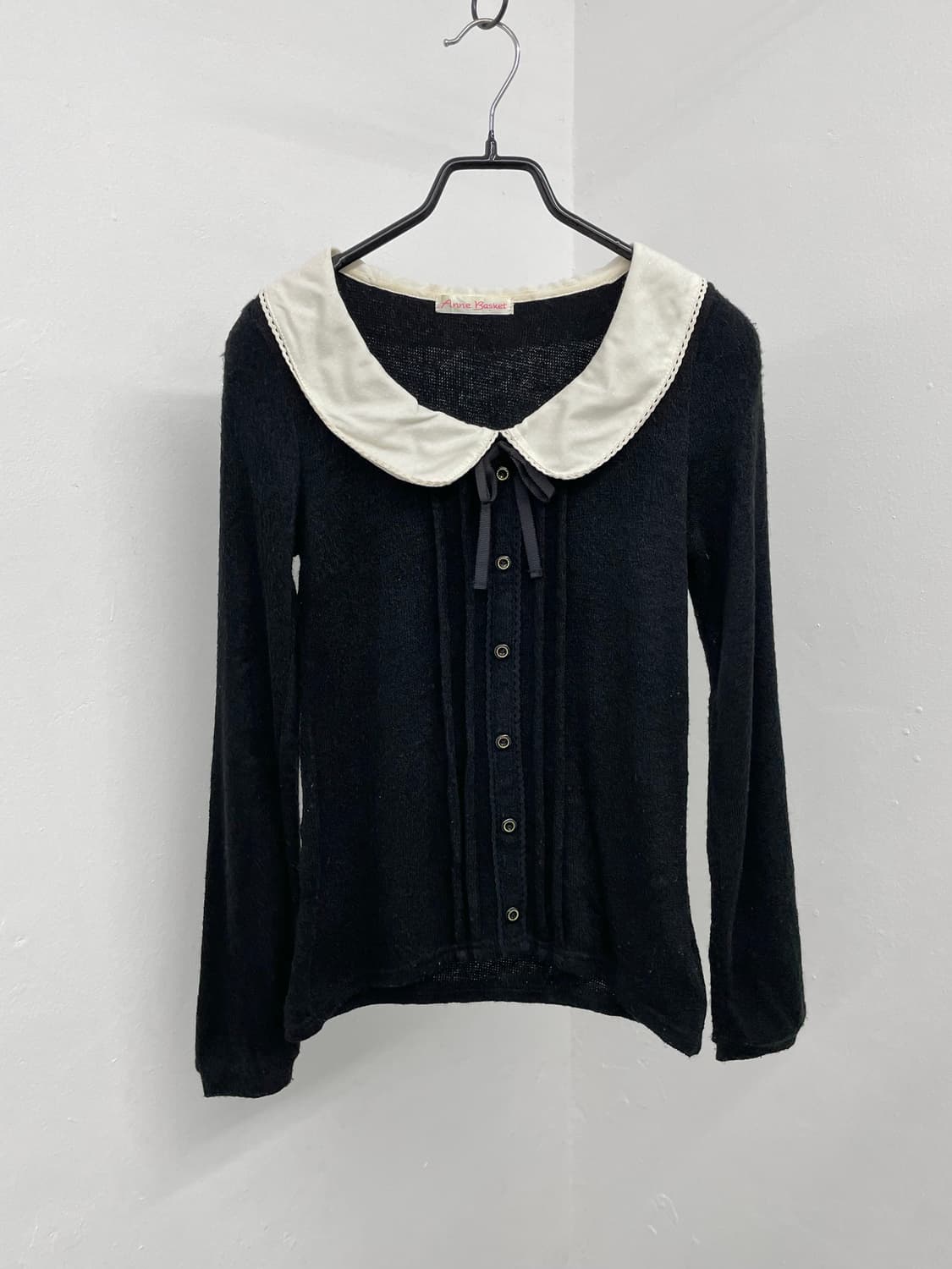 블랙 히메 카라 버튼 탑 상품이미지3