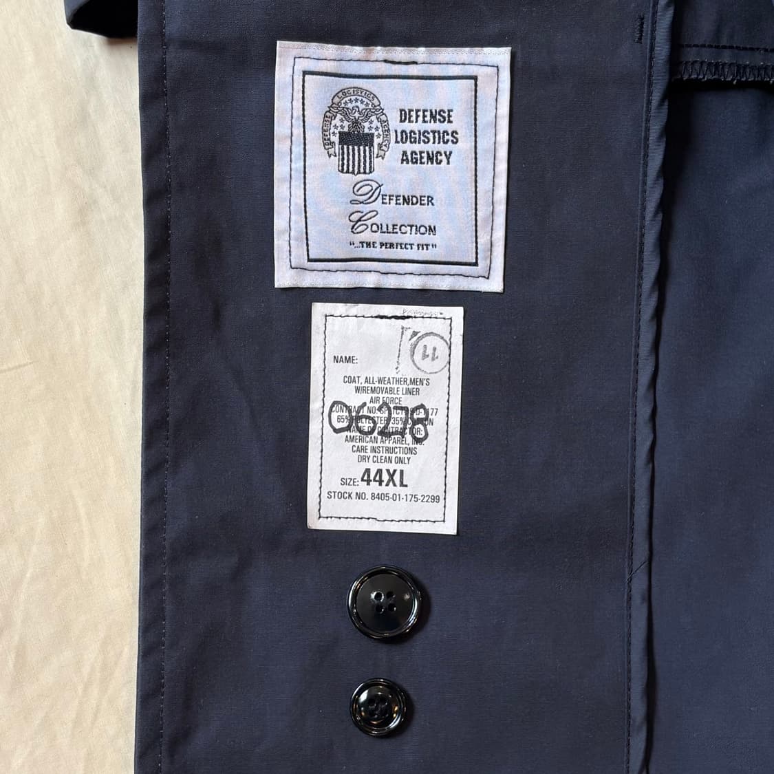 [44XL] USAAF All Weather Coat Navy 상품이미지7