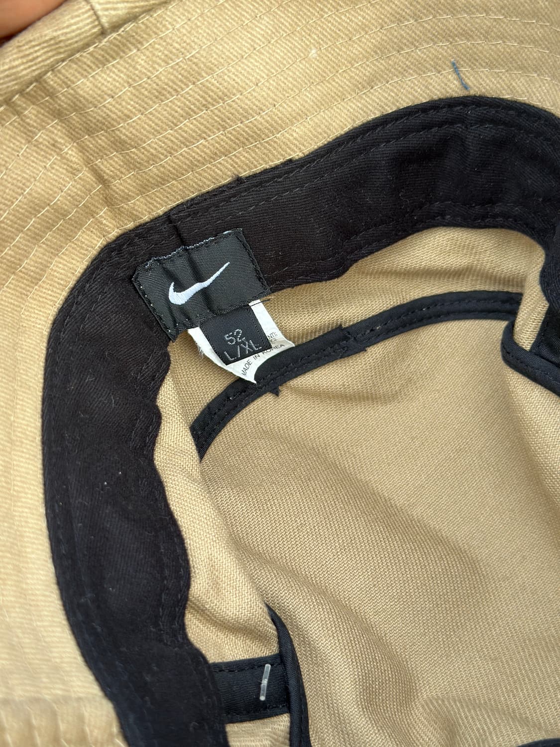(새상품) 00s NIKE 나이키 로고 버킷햇 모자 베이지 상품이미지4