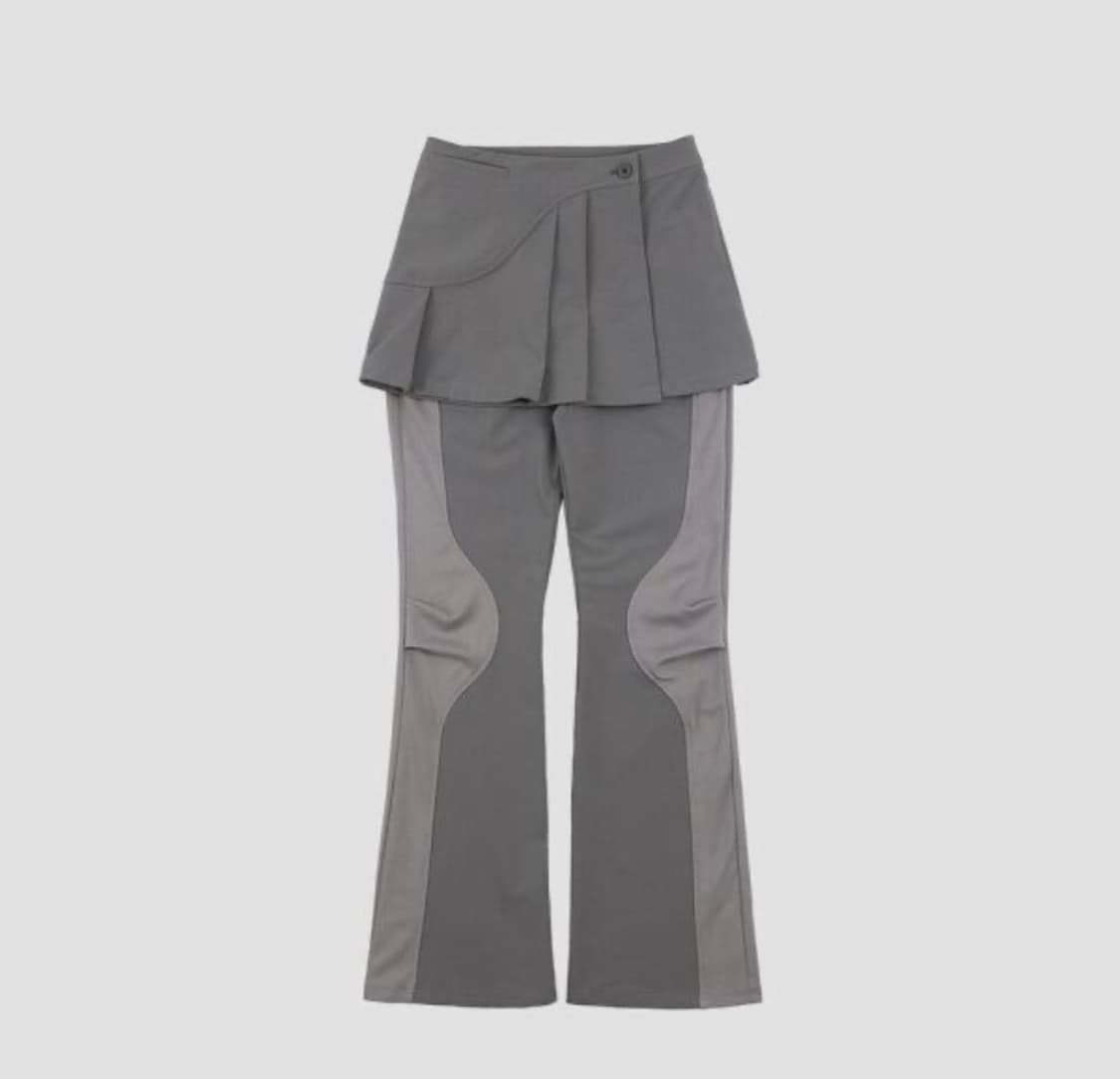 오호스 2-way Pleats Skirt Pants Grey 상품이미지1