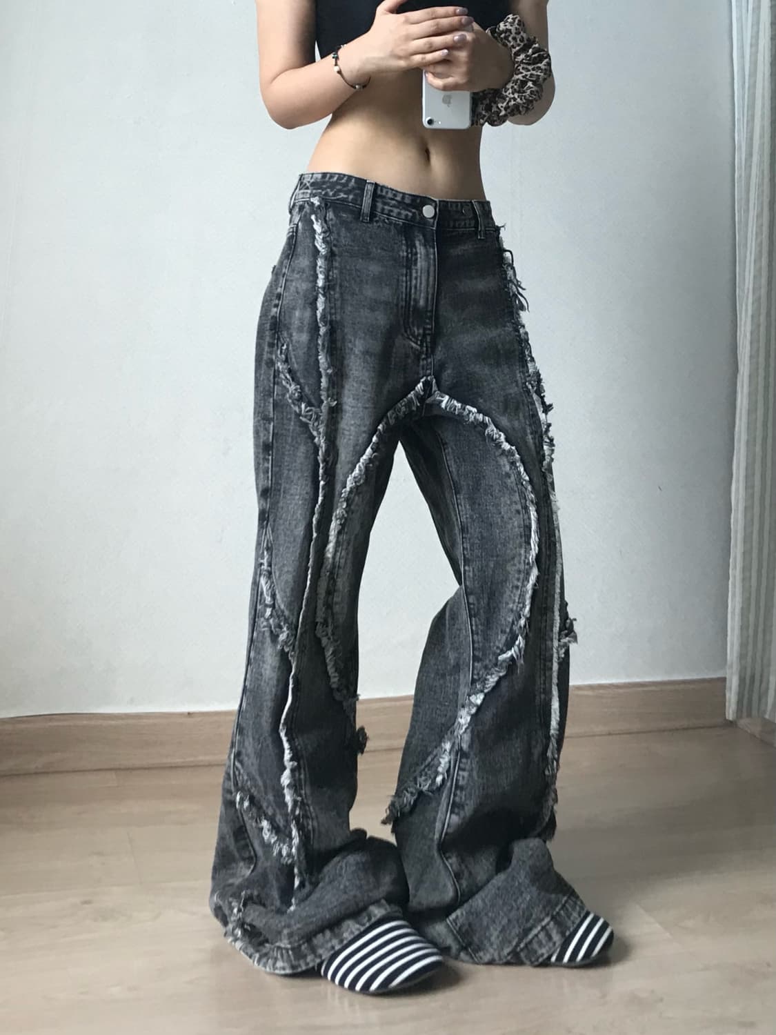 Dark denim washed grunge bootcut pt 상품이미지3