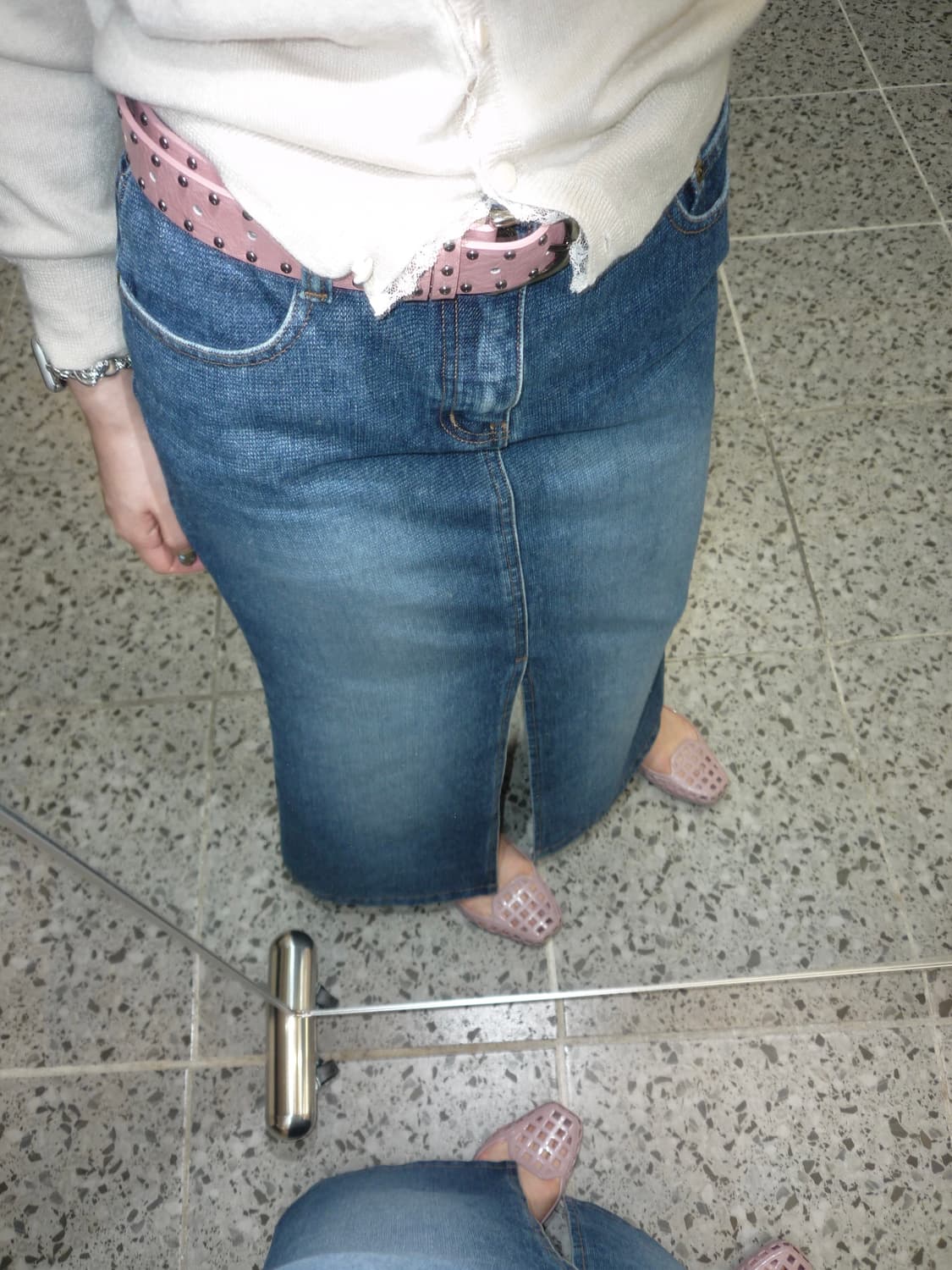 denim slim long skirt 상품이미지1