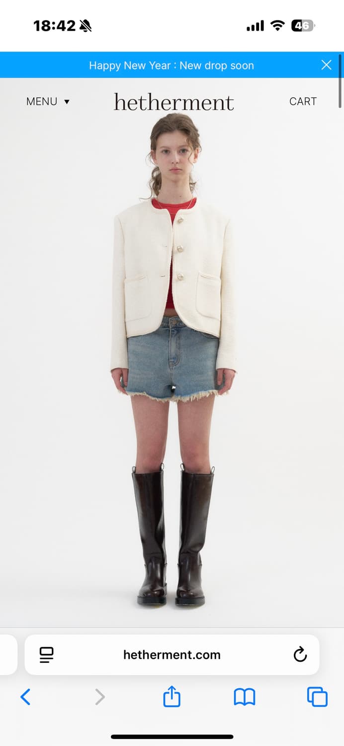 헤더먼트 mago tweed jacket (cream)  상품이미지1