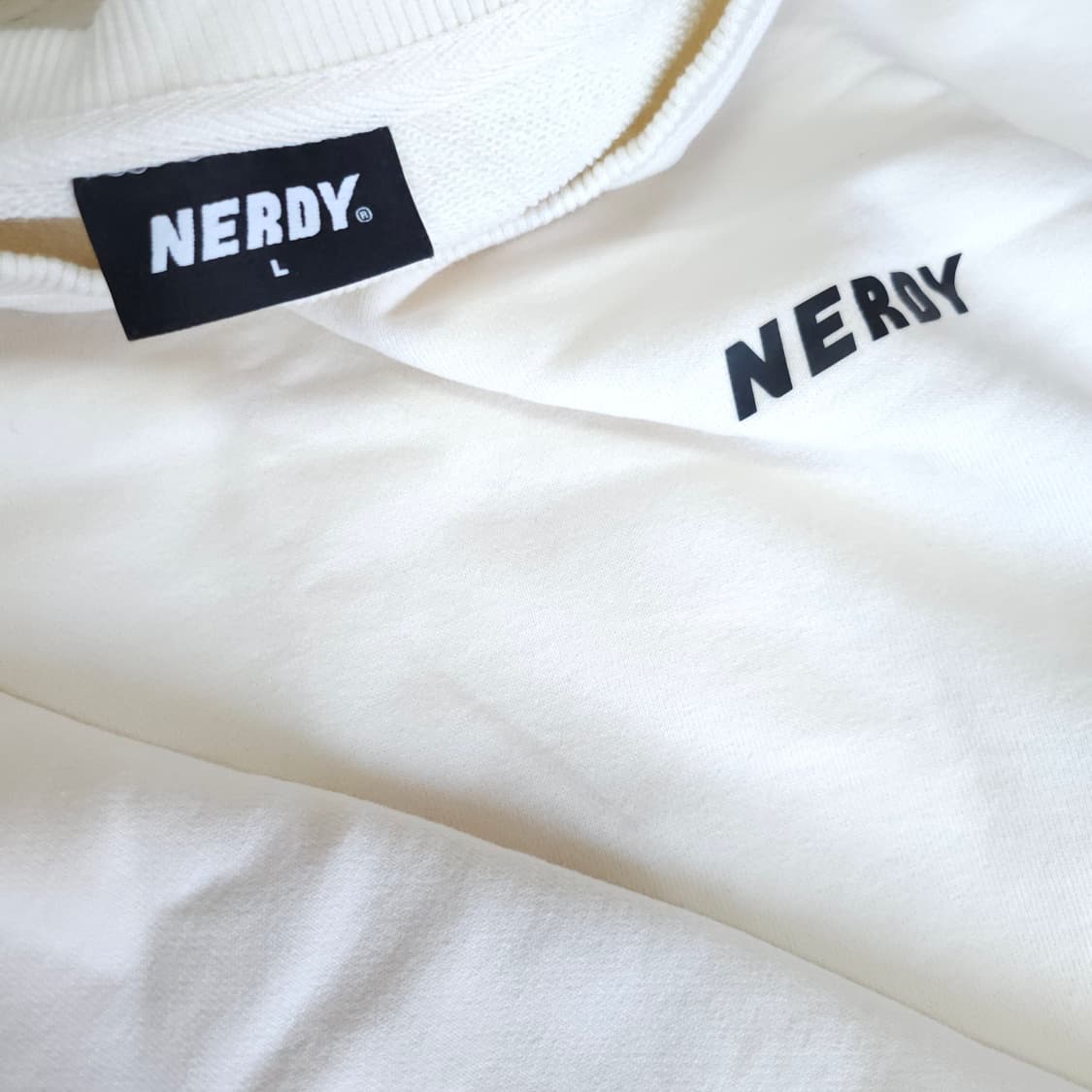 널디 맨투맨티셔츠 105-110 XL 남여 아이보리 상품이미지6