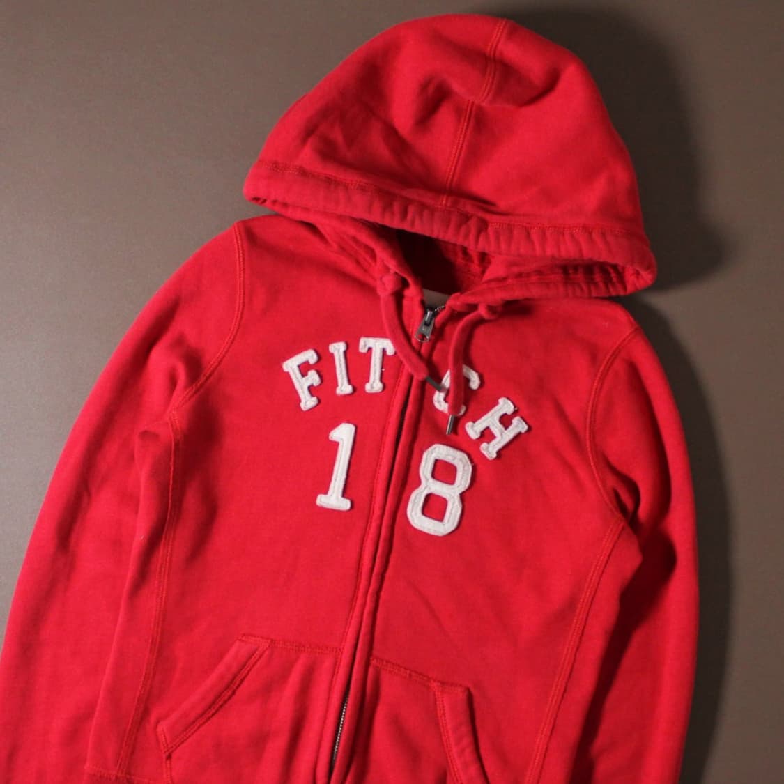 Abercrombie 아베크롬비 레드 기모 후드집업 상품이미지2