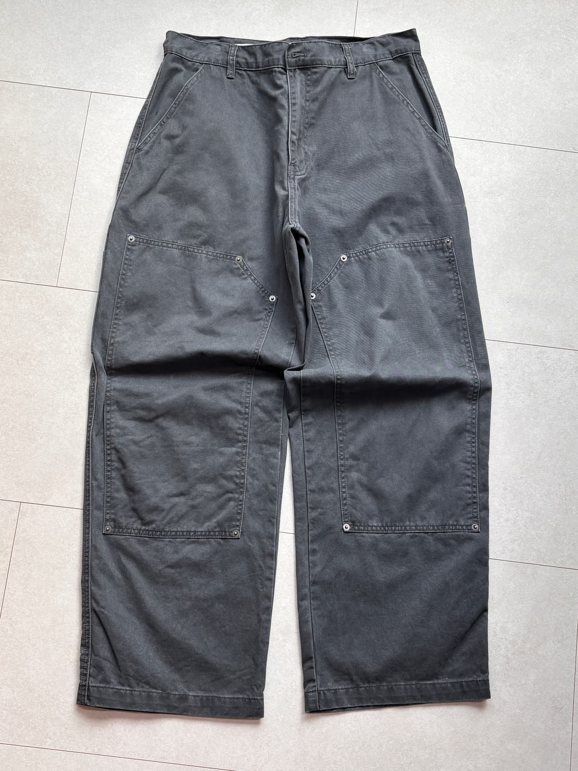 칼하트st 더블니 카펜터 팬츠 그레이 상품이미지1