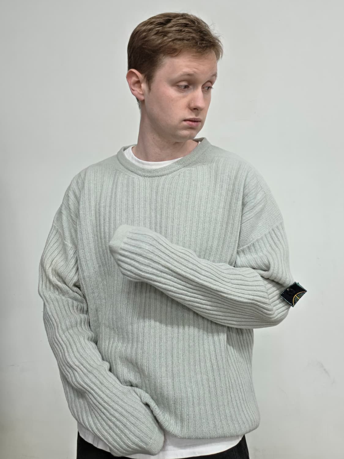 92/93 스톤 아일랜드 그린 엣지 민트, 울 오버사이즈 니트 상품이미지1