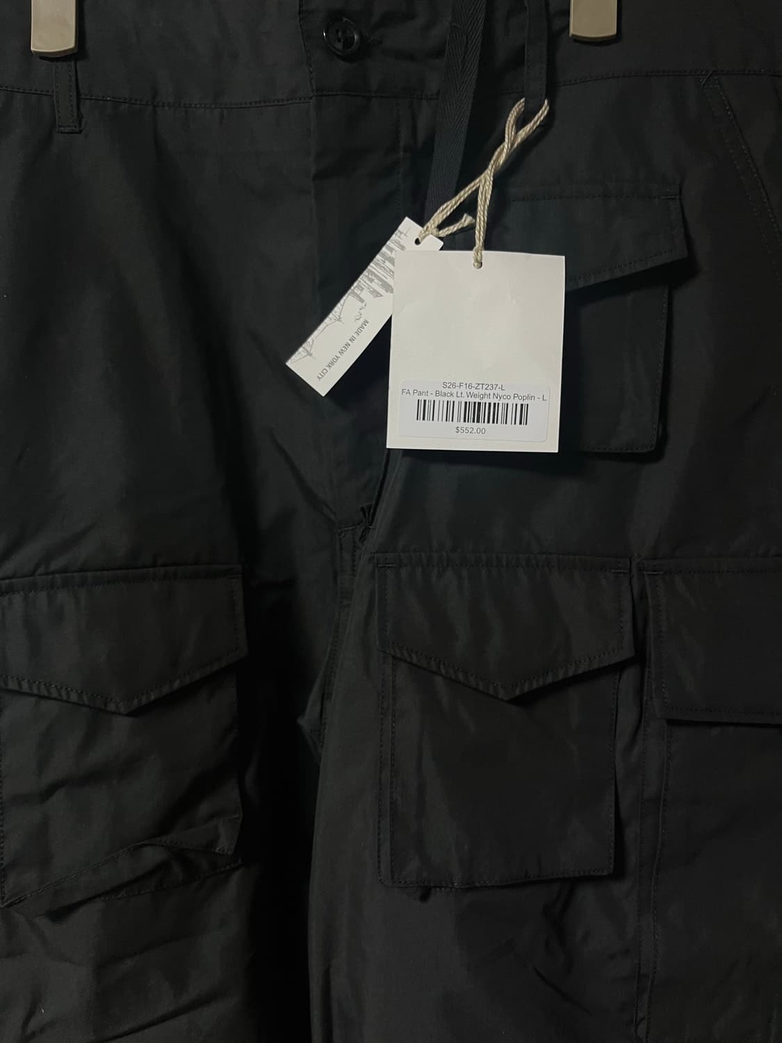 엔지니어드가먼츠 26ss fa팬츠 라이트 웨이트 나이코 블랙 L 상품이미지4