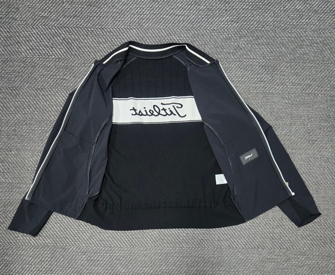 타이틀리스트 니트 블랙 봄버 자켓 상품이미지4