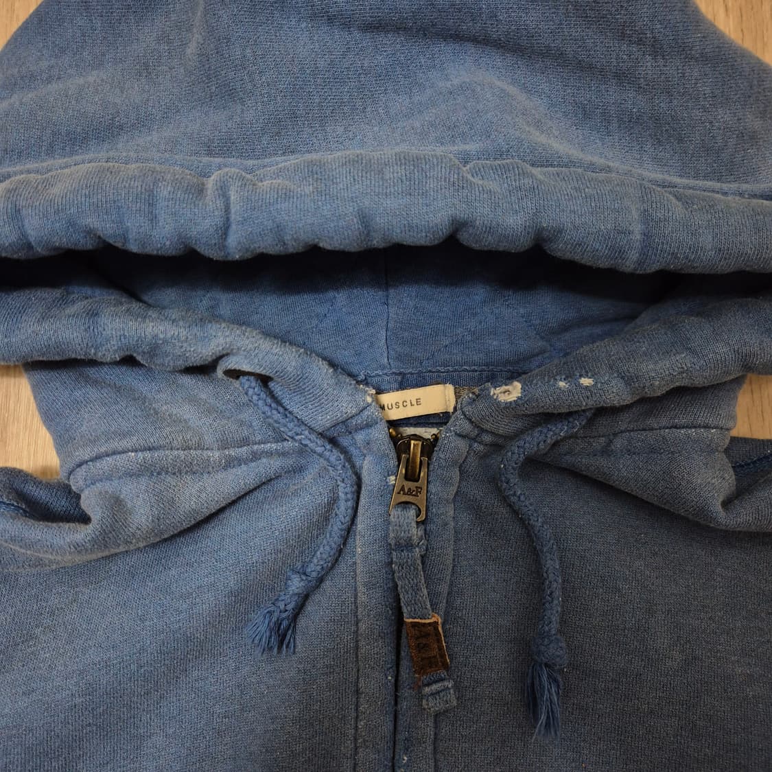 아베크롬비 앤 피치 뉴욕 A&F 1892 블루 후드집업 S(90) 상품이미지5