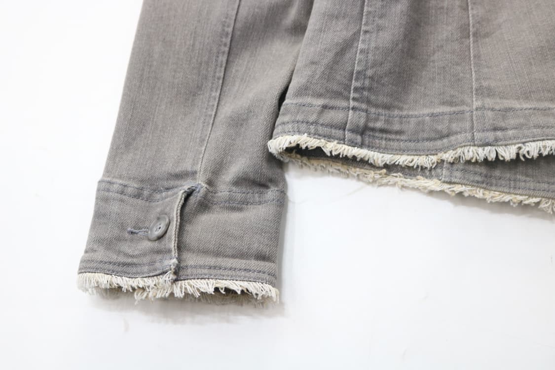 P.C.N.C 빈티지 컷오프 디테일 그레이 데님 블레이저 (M) 상품이미지8