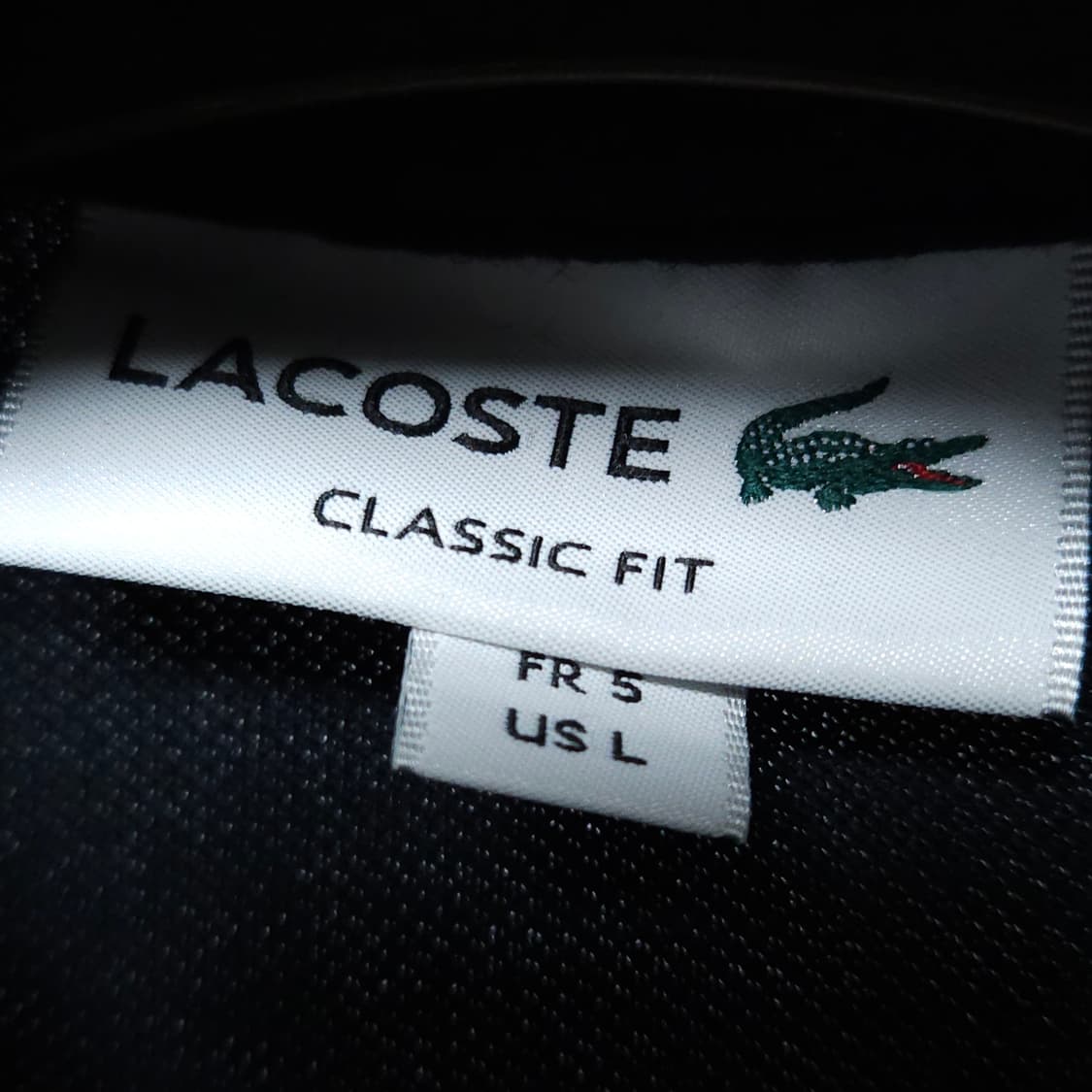 105 ) 라코스테 남성 긴팔 카라티 블랙 상품이미지3