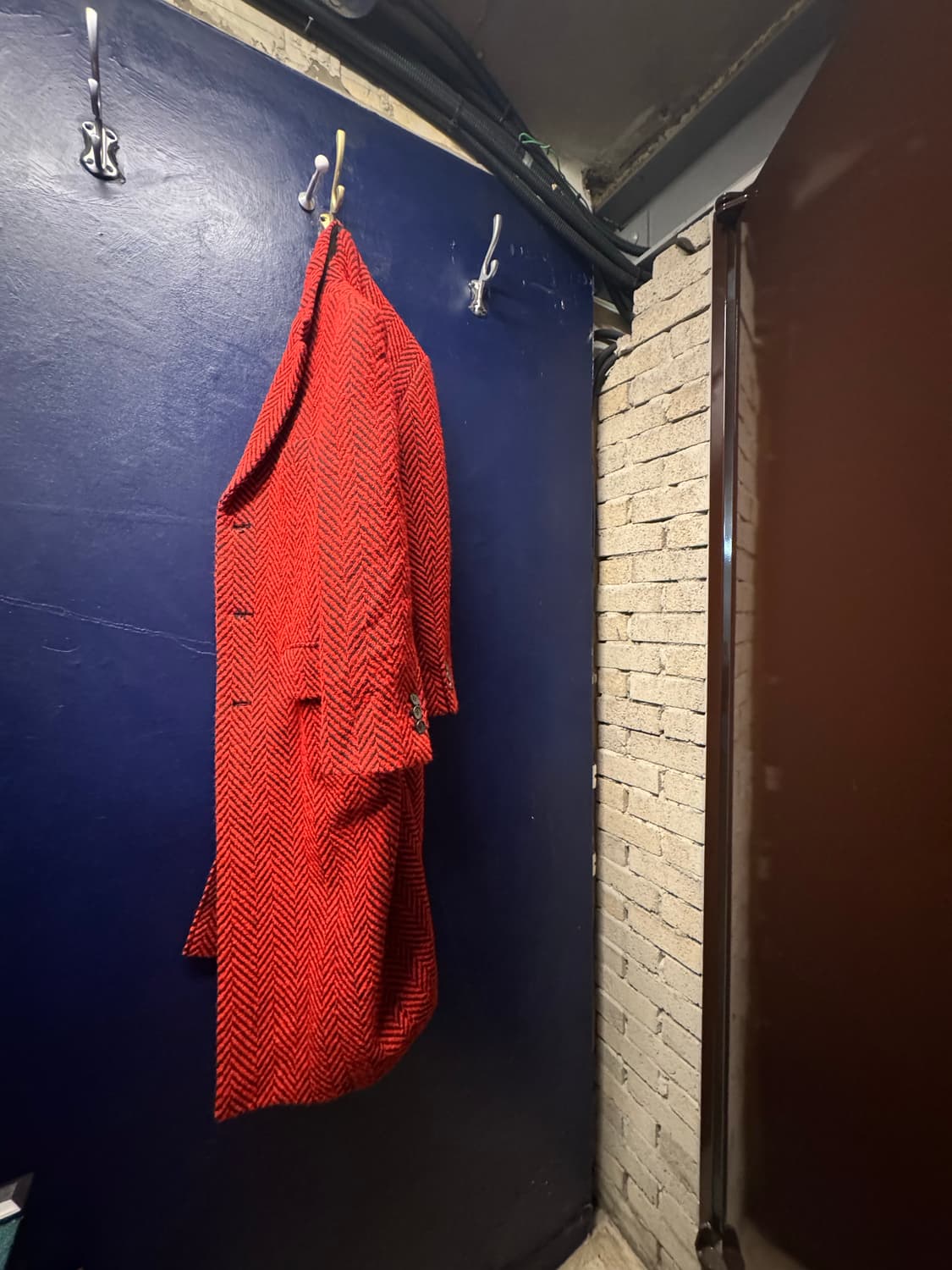 [100] 국내 양복점 제작 레드 헤링본 율 롱코트 상품이미지2