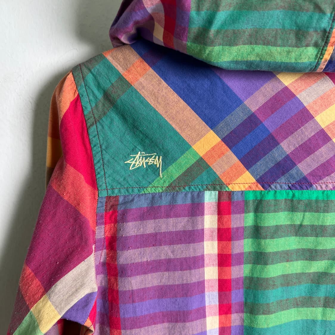 stussy 스투시 멀티 체크 후드 셔츠 자켓 상품이미지7