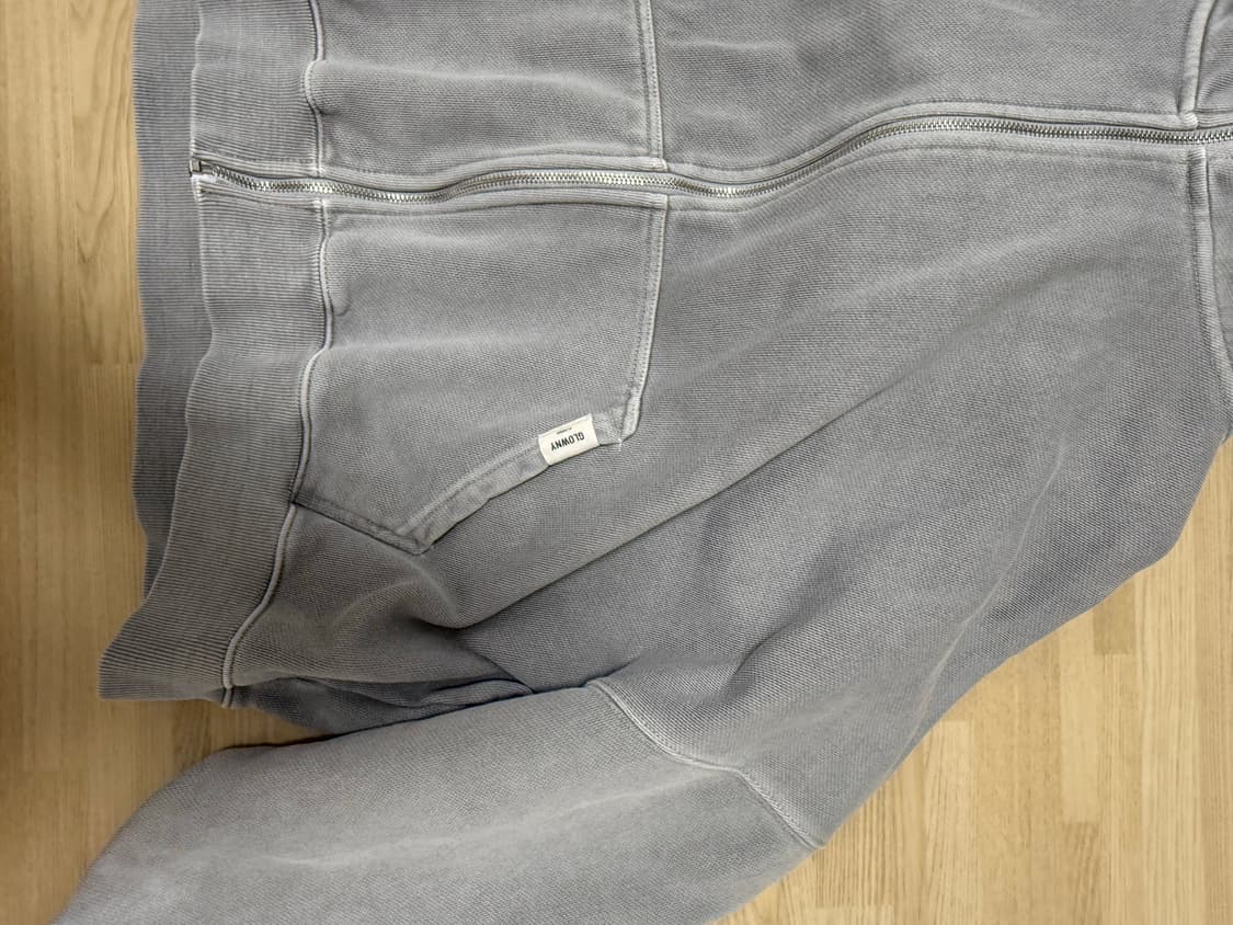 글로니 워시드 박시 집업 그레이 상품이미지3