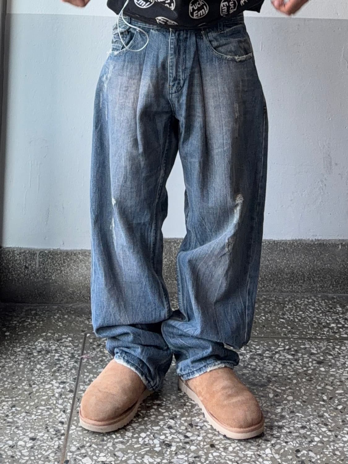 빈티지 백포켓 디테일 힙합팬츠 상품이미지2